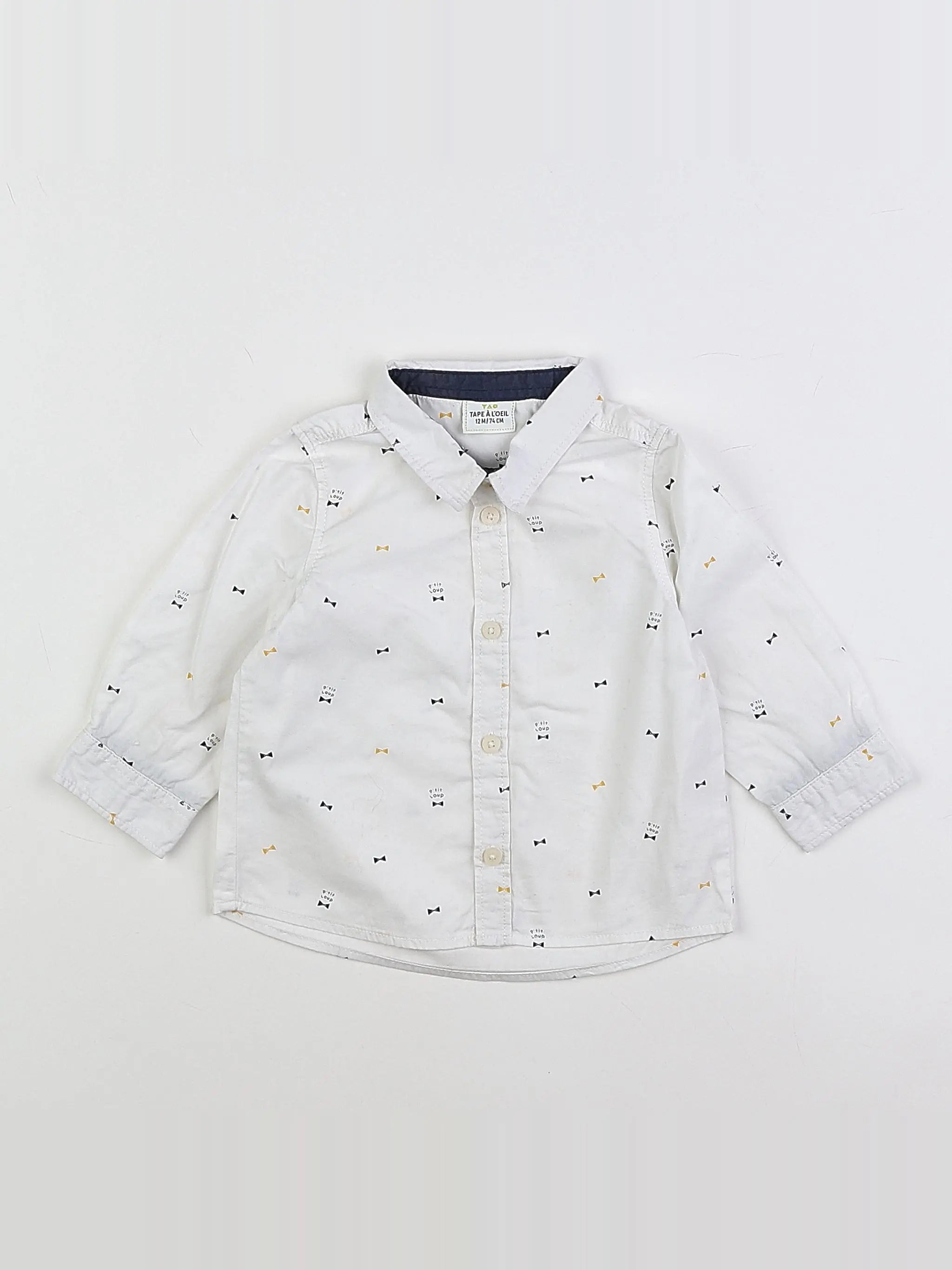 Tape à l'oeil - chemise blanc - 12 mois