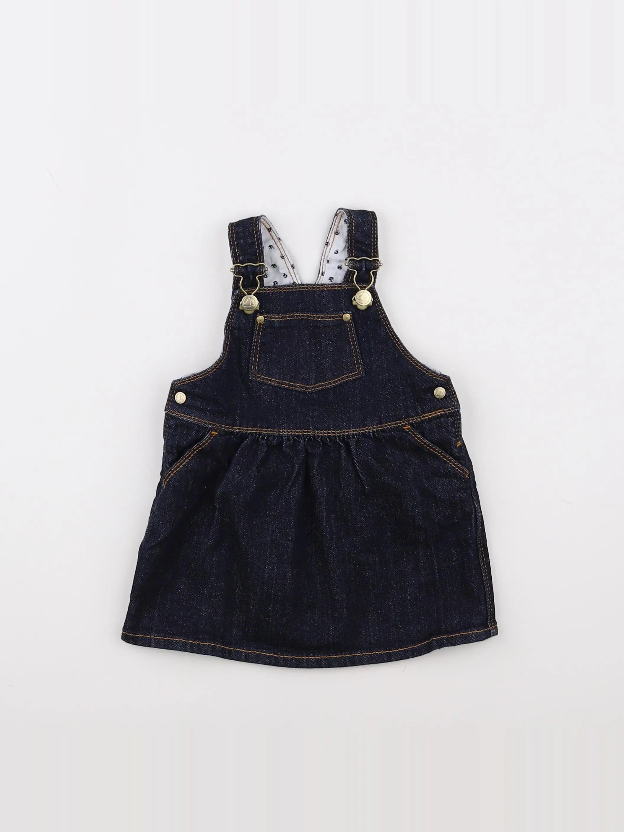 Petit Bateau - robe bleu - 12 mois