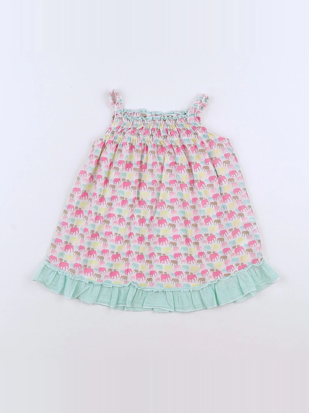 H&M - robe blanc, rose - 12/18 mois
