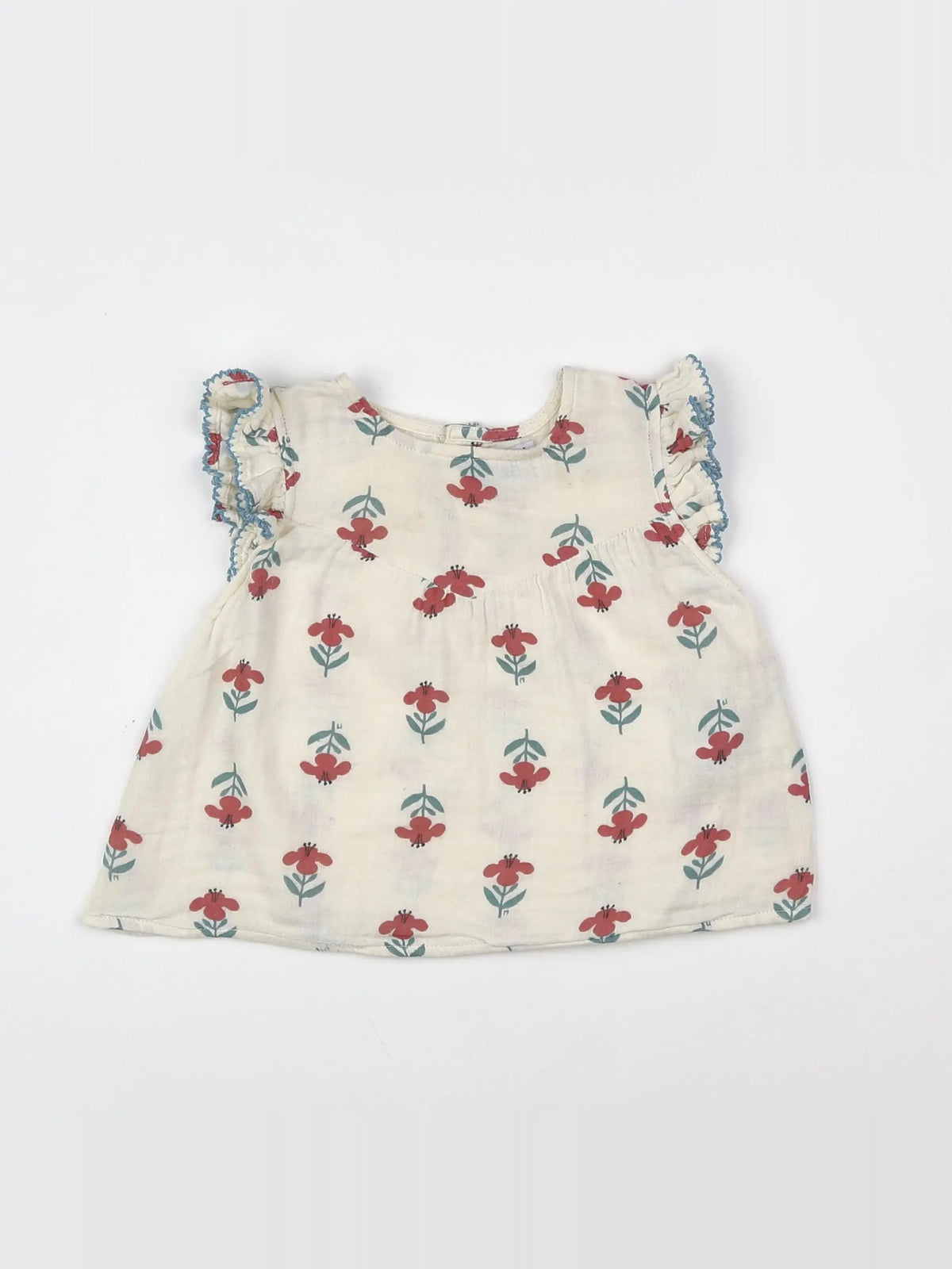 Petit Bateau - blouse beige, rose - 12 mois