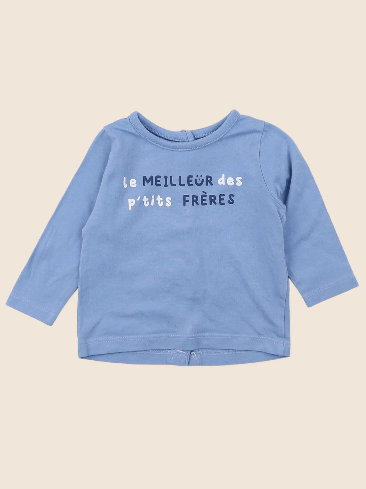 Vertbaudet - tee-shirt bleu - 3 mois