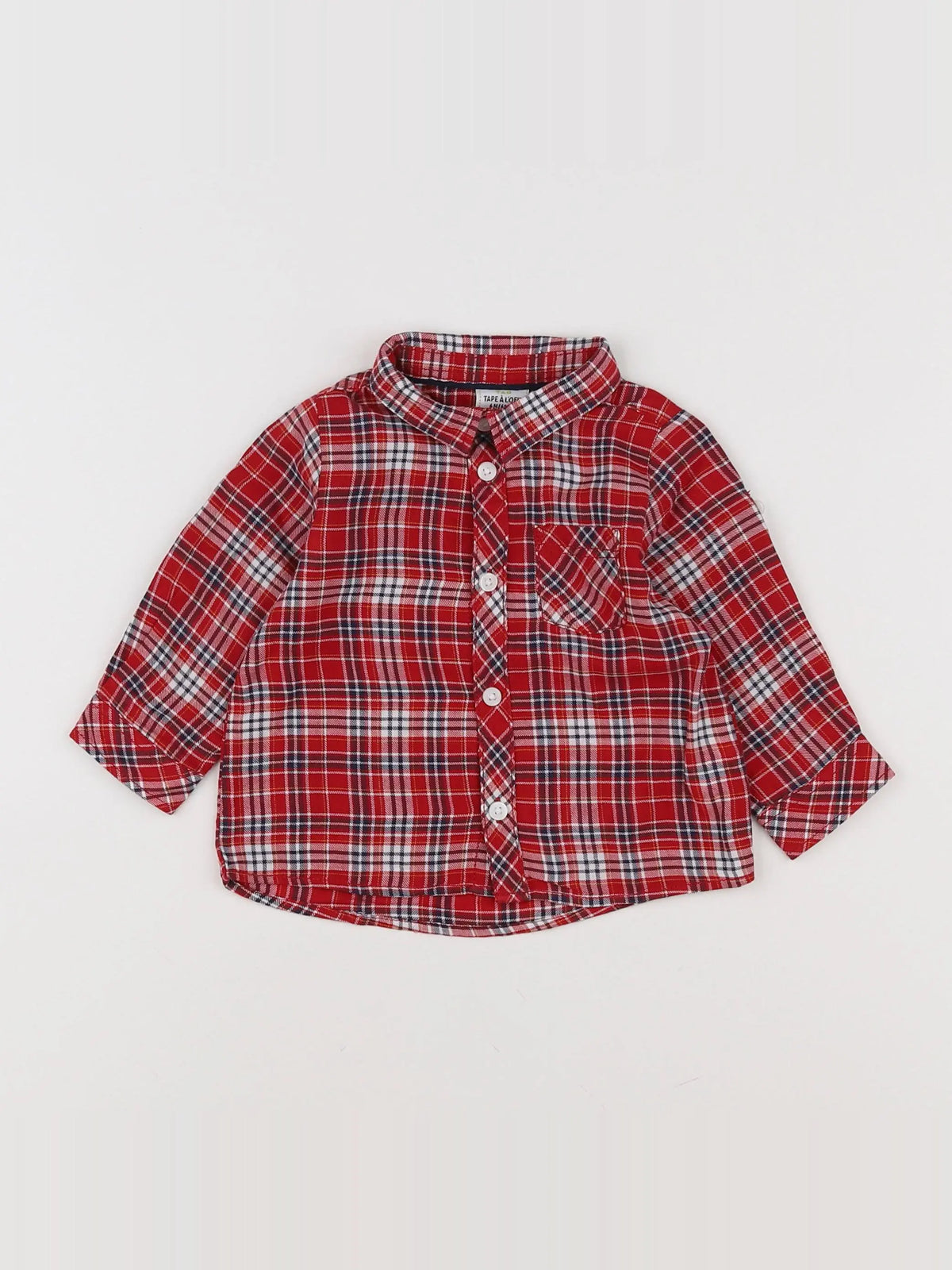 Tape à l'oeil - chemise rouge - 12 mois