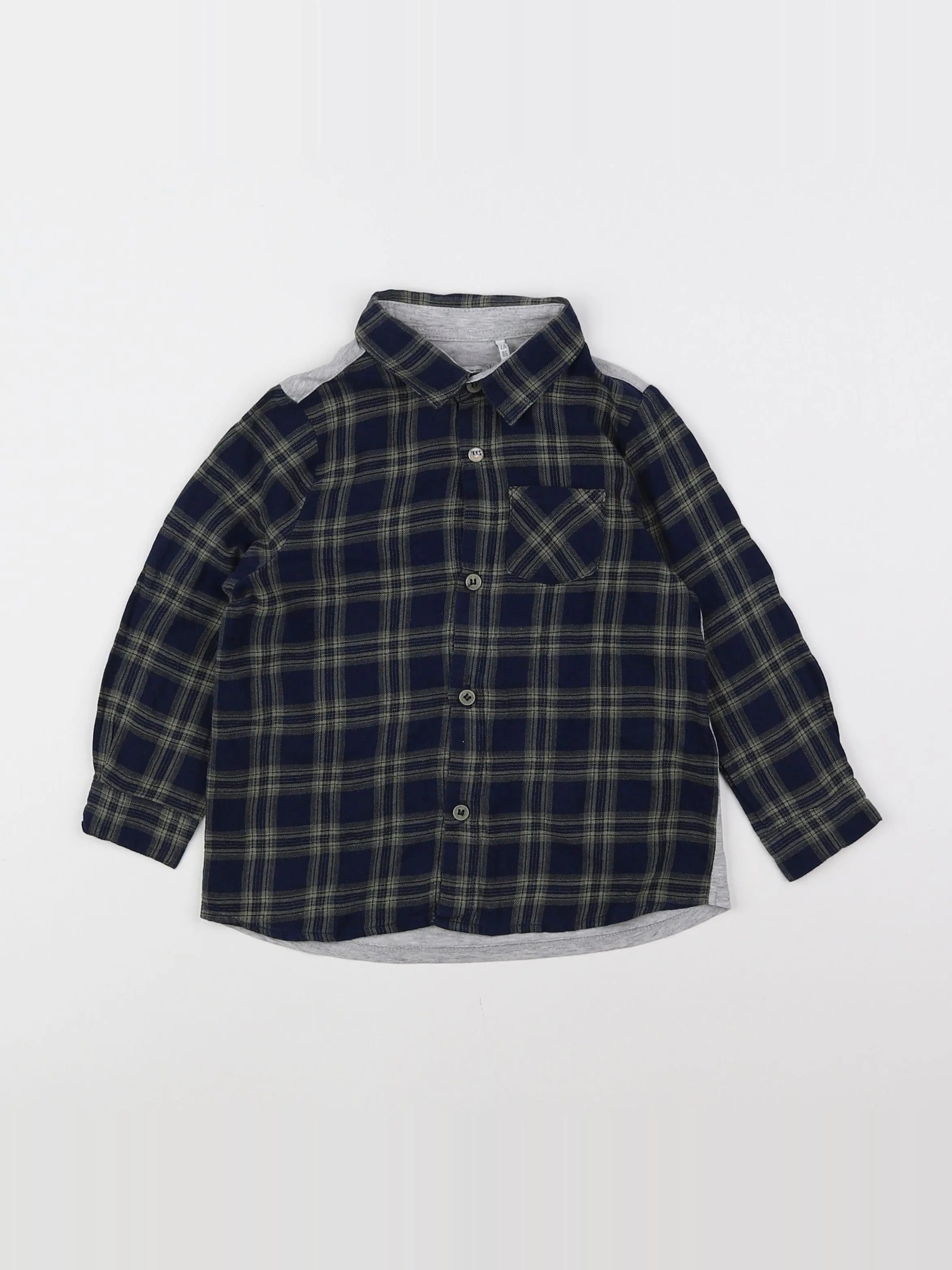 IKKS - chemise imprimé au dos bleu, vert - 2 ans