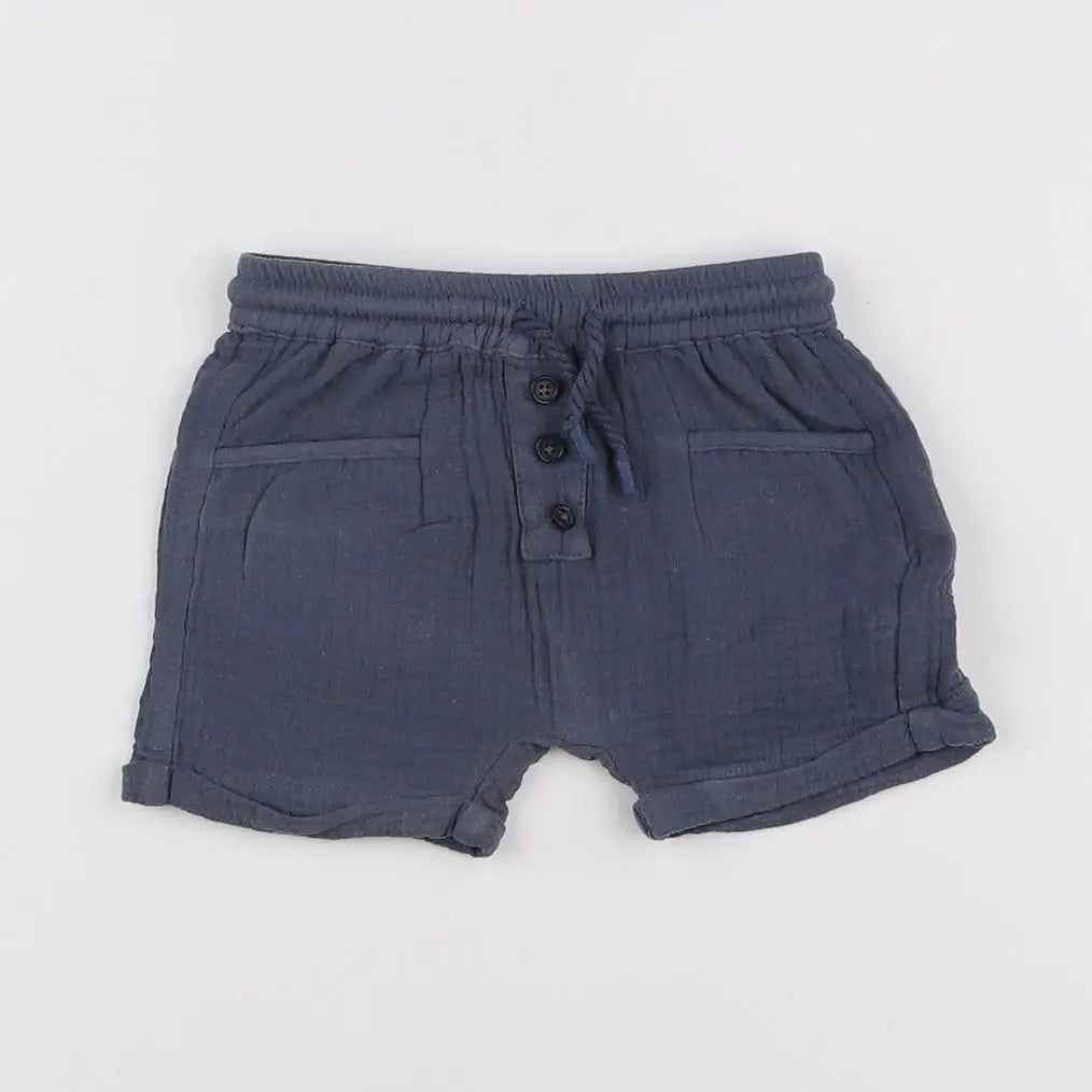 Vertbaudet - short bleu - 9 mois