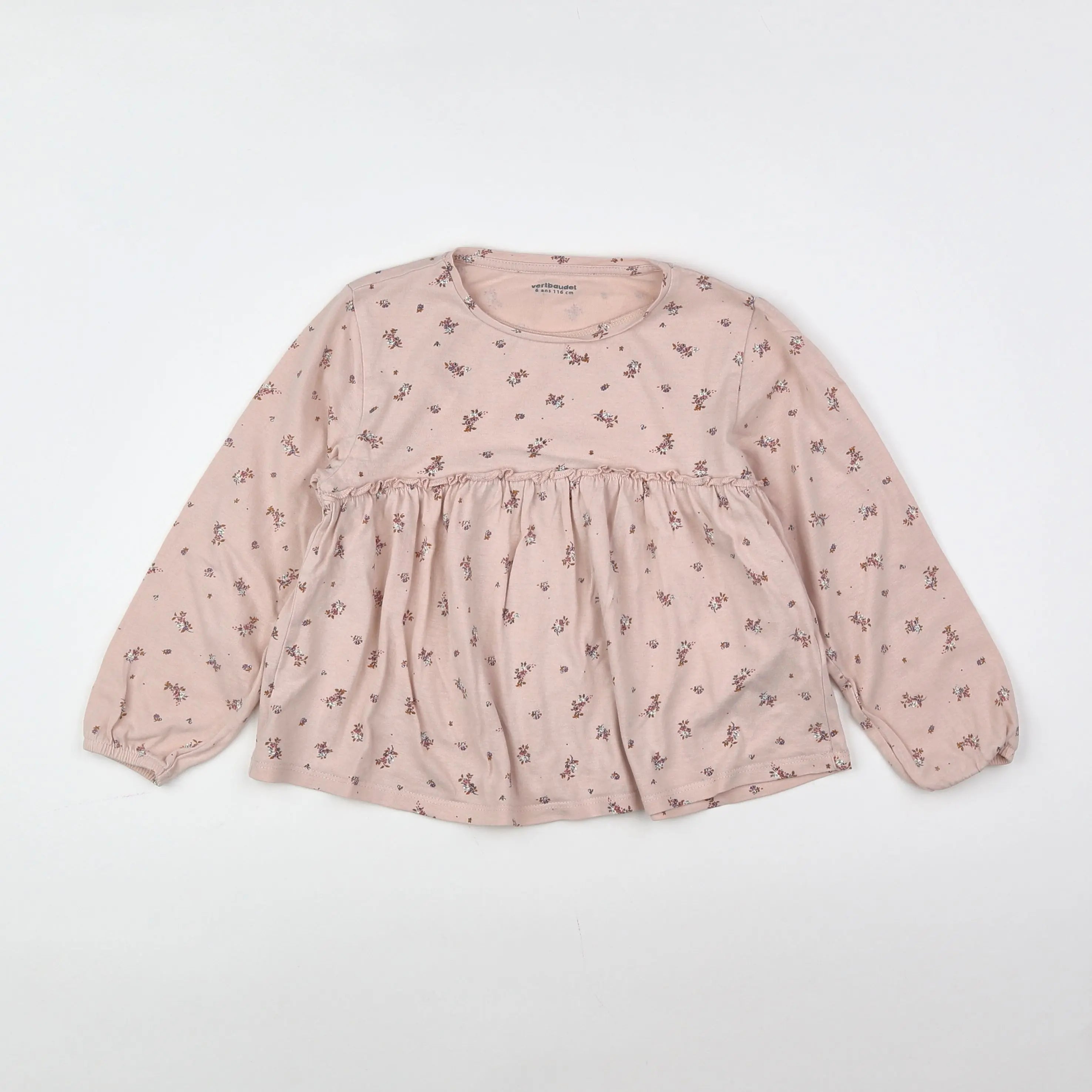 Vertbaudet - tee-shirt rose - 6 ans