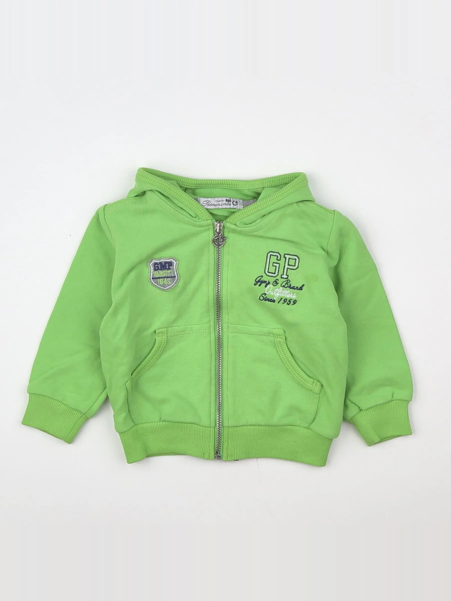 Gymp - sweat vert fluo - 9 mois