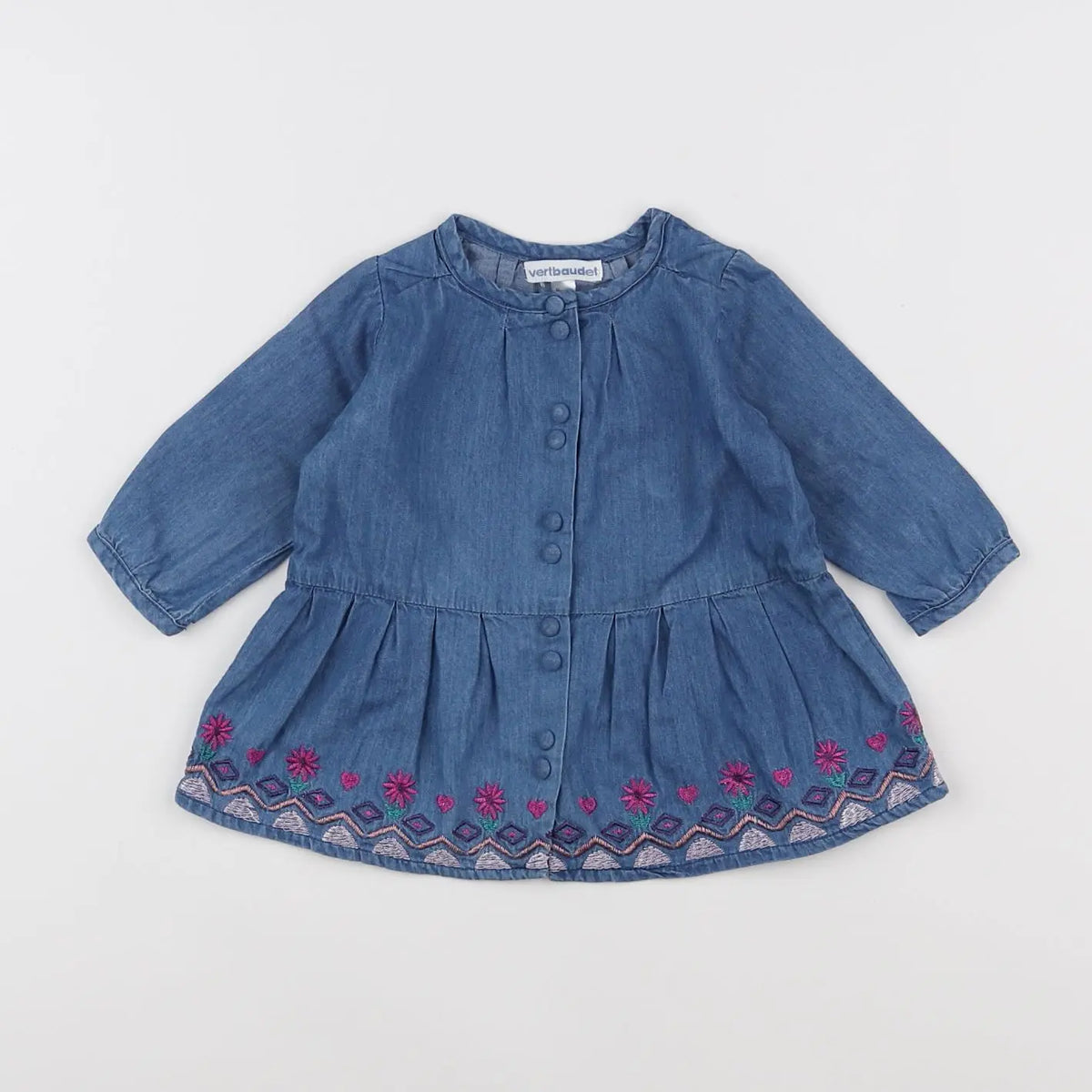 Vertbaudet - robe bleu - 3 mois