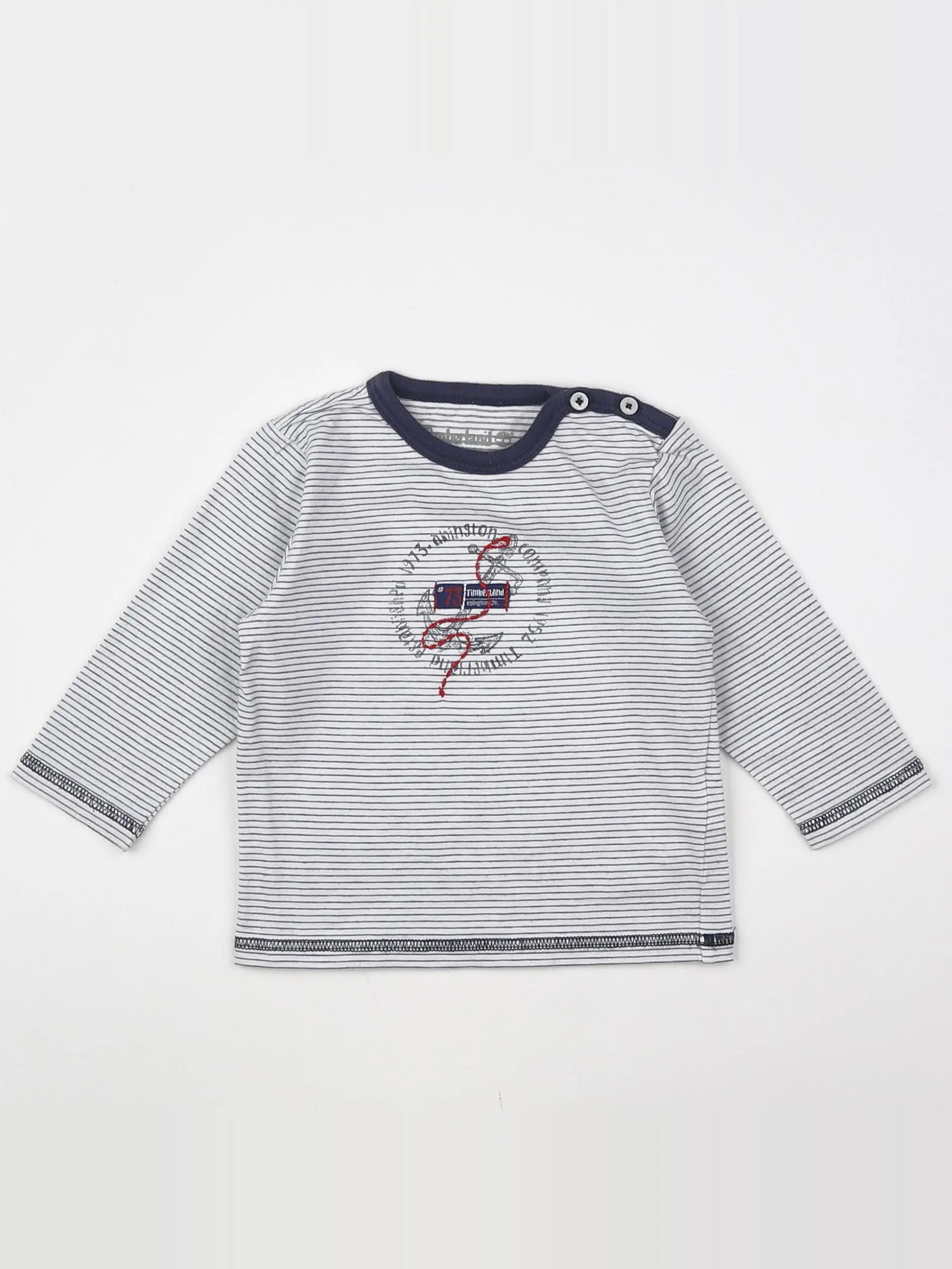 Timberland - tee-shirt blanc, bleu - 6 mois