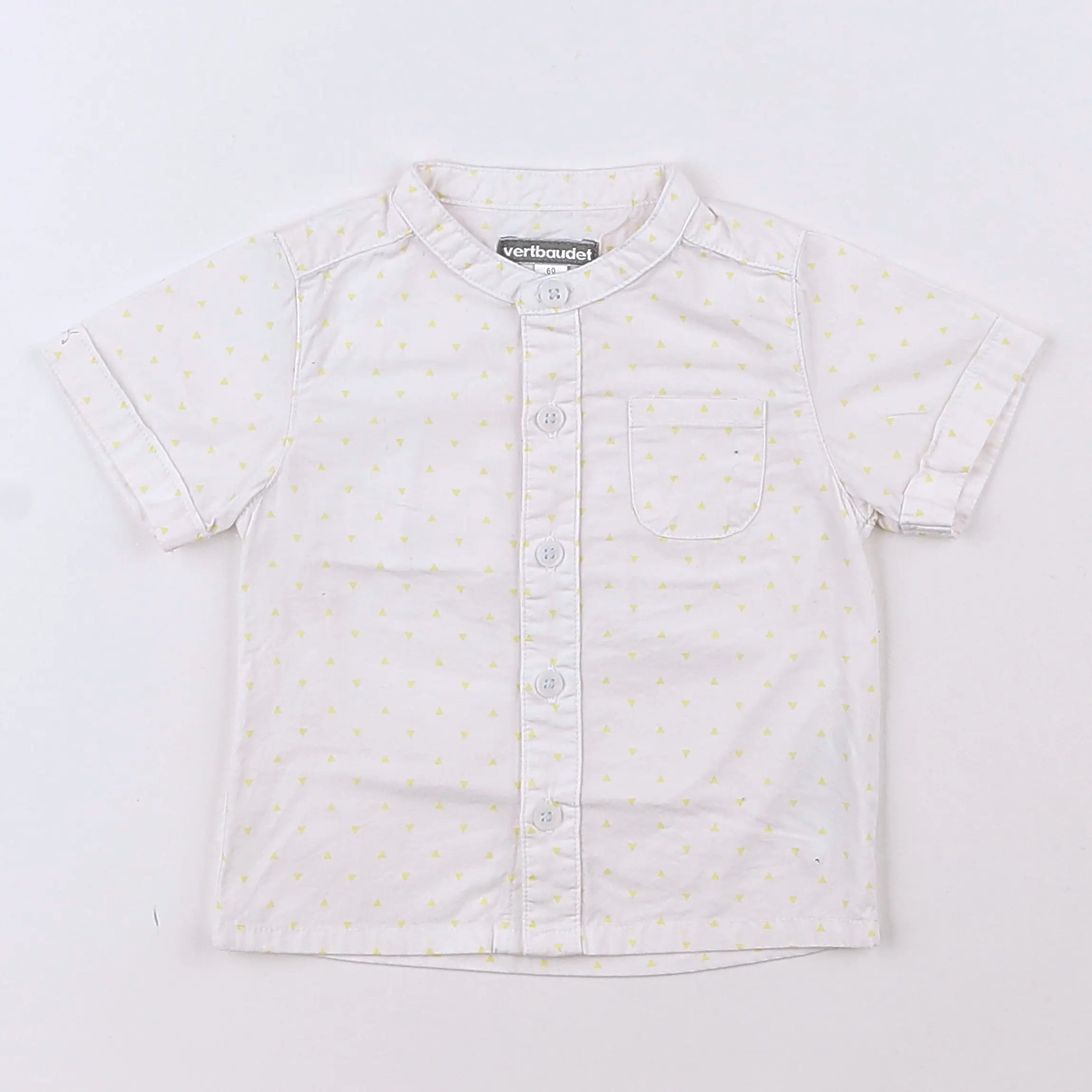 Vertbaudet - chemise jaune - 3 mois
