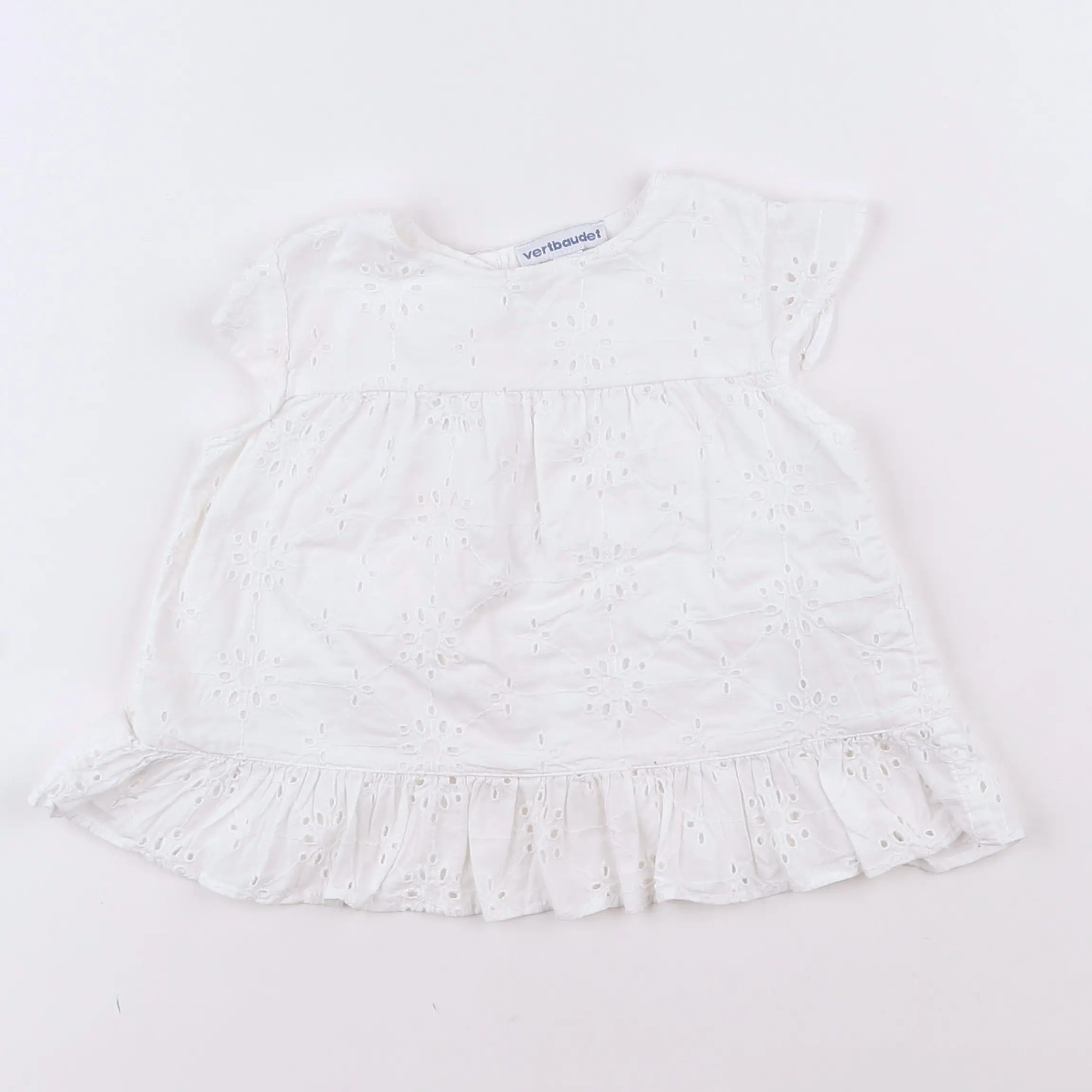 Vertbaudet - blouse blanc - 9 mois