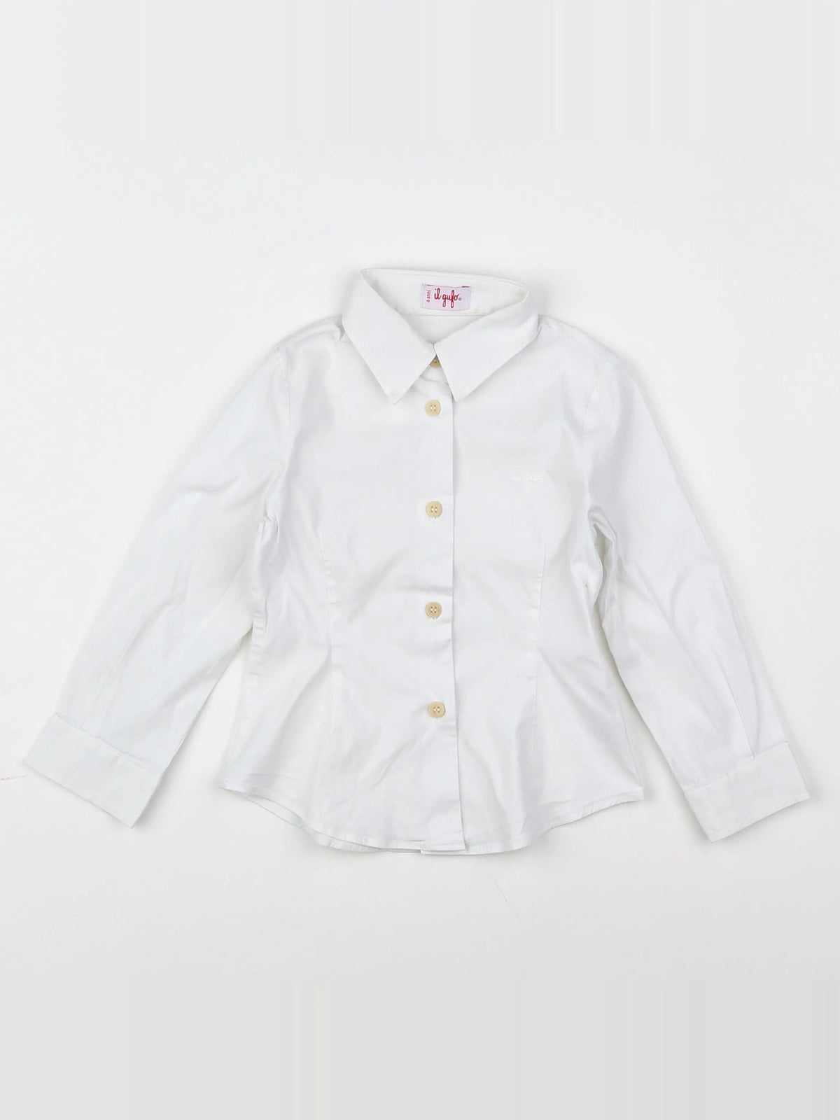 Il Gufo - chemiseier blanc - 4 ans