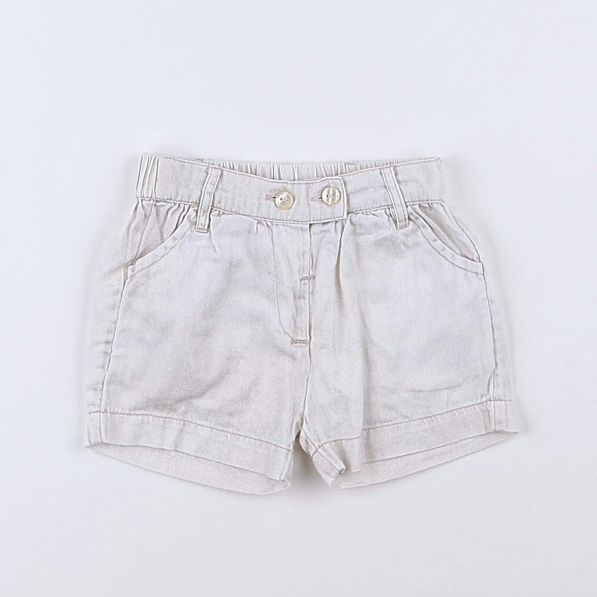 Vertbaudet - short beige - 9 mois