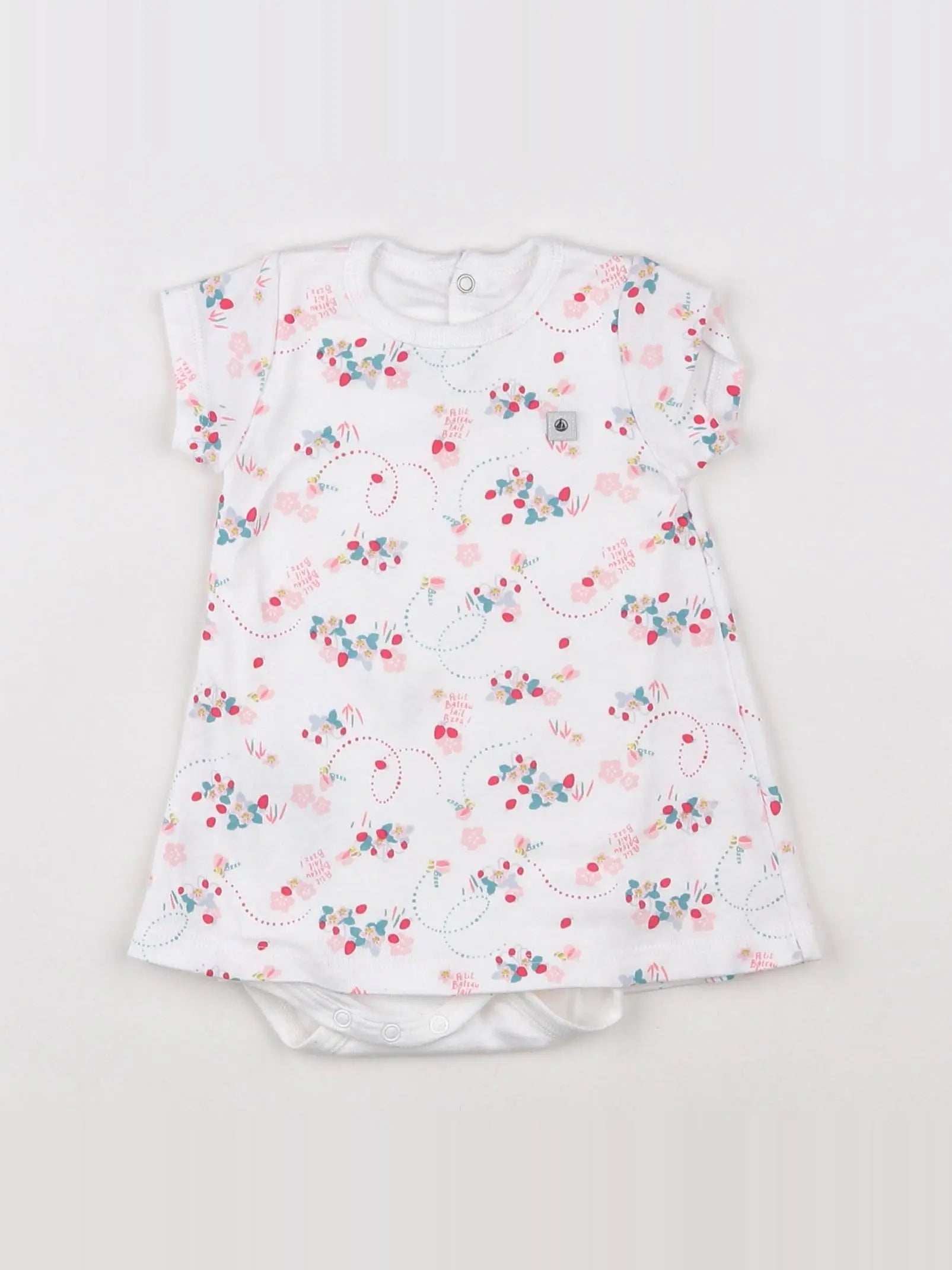 Petit Bateau - body vetement blanc - 3 mois
