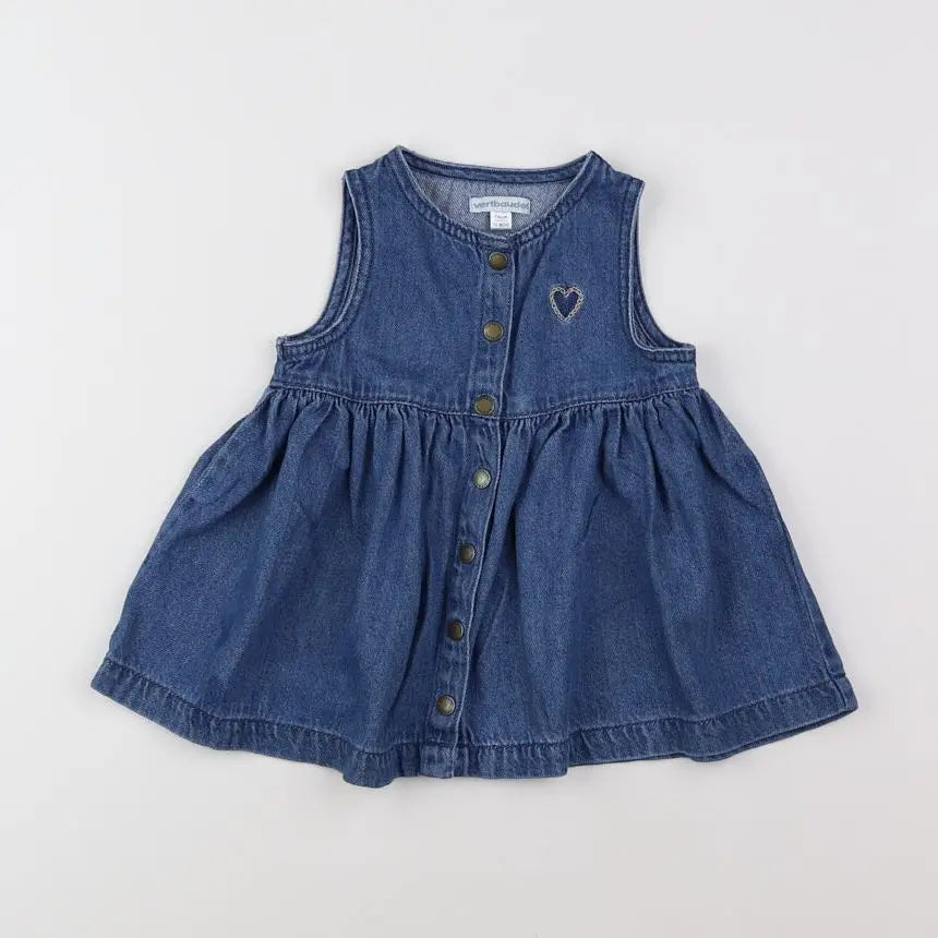 Vertbaudet - robe bleu - 12 mois