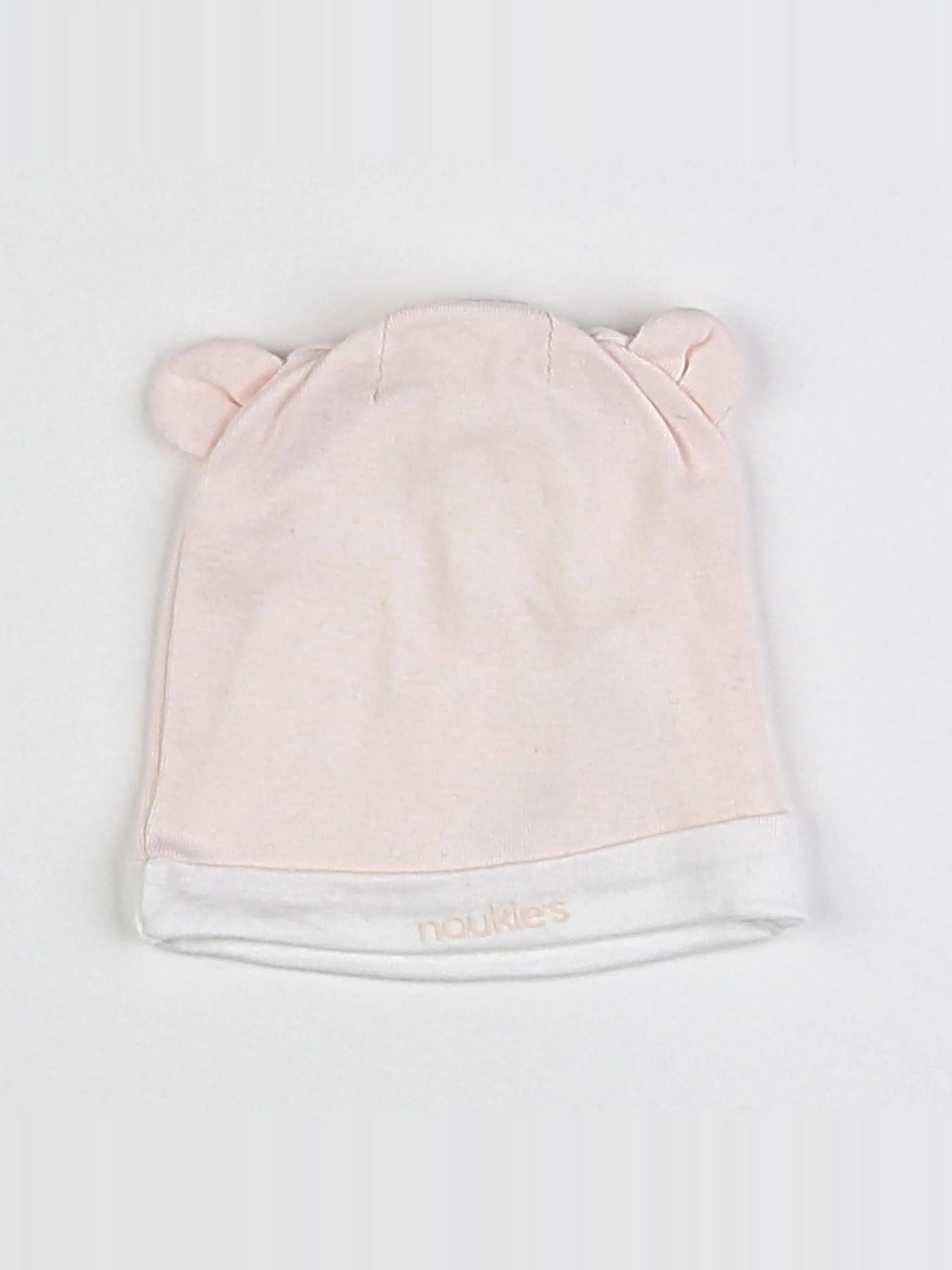 Noukie's - bonnet rose, blanc - 3 mois