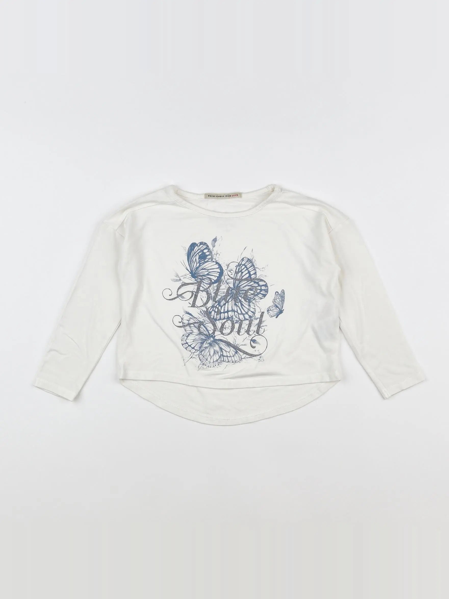 Pepe Jeans - tee-shirt blanc, bleu, argent - 4 ans