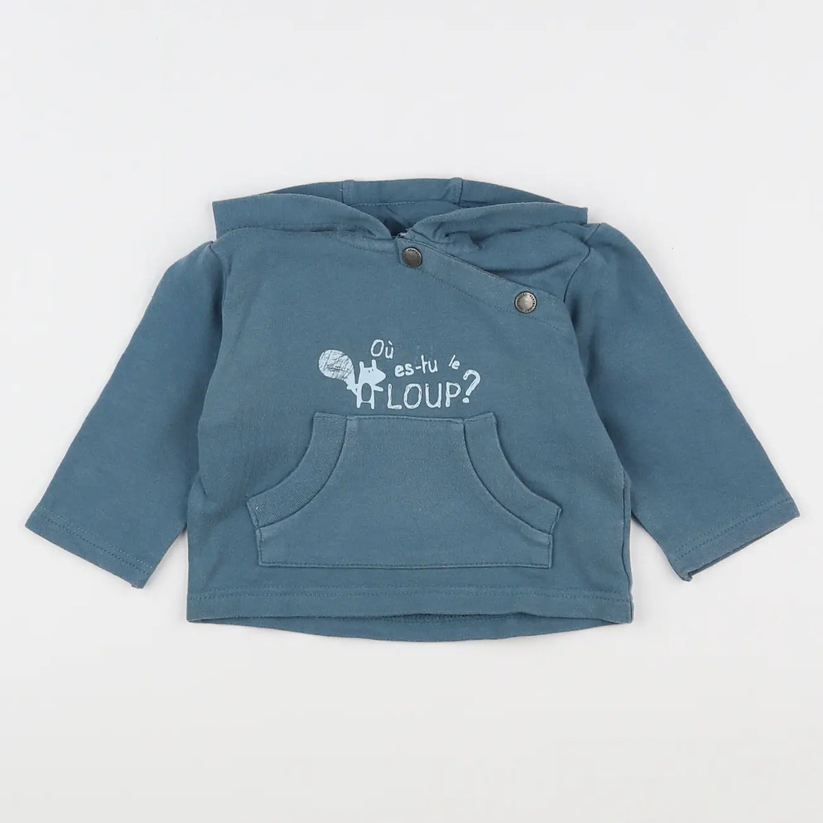Vertbaudet - sweat bleu - 6 mois