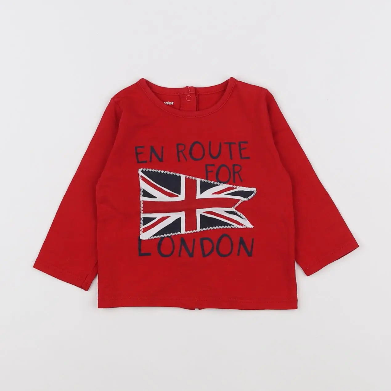 Vertbaudet - tee-shirt rouge - 6 mois