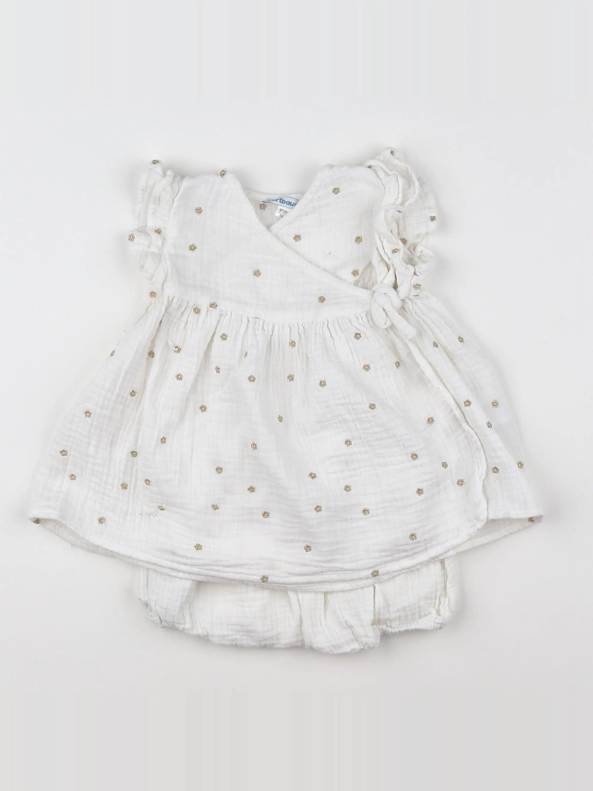 Vertbaudet - robe blanc - 6 mois