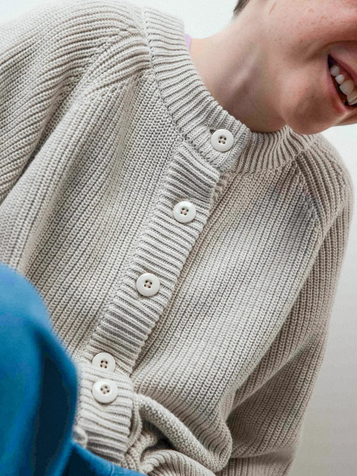 Le Gilet 100% coton bio Beige galet