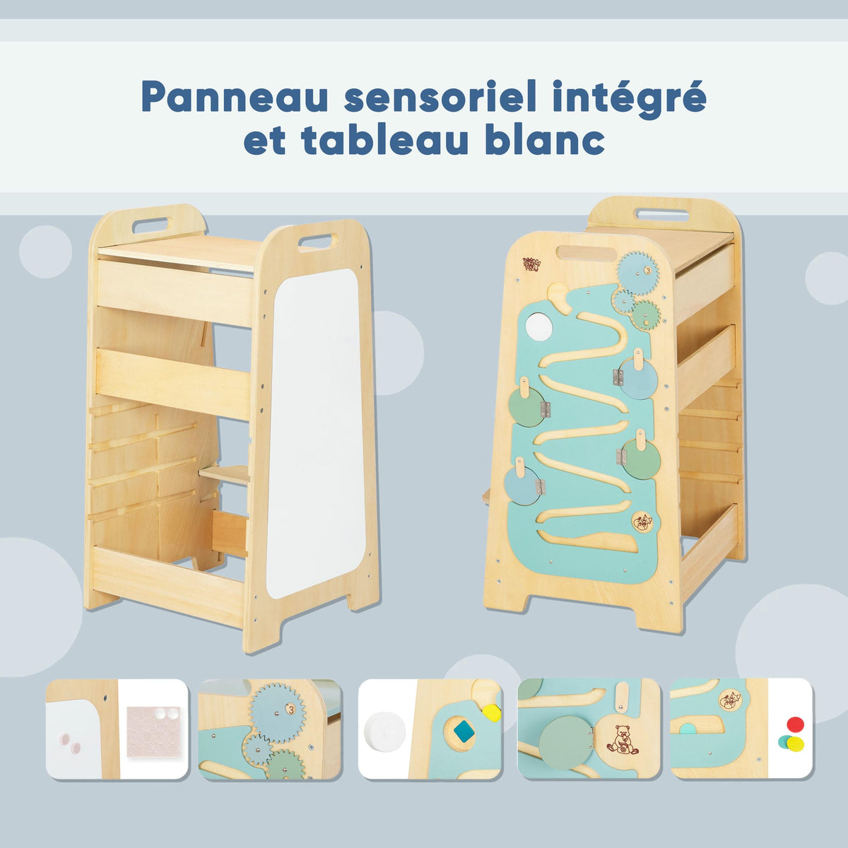Tour d'observation multifonction 5 en 1 - Play XL - Menthe/Jaune