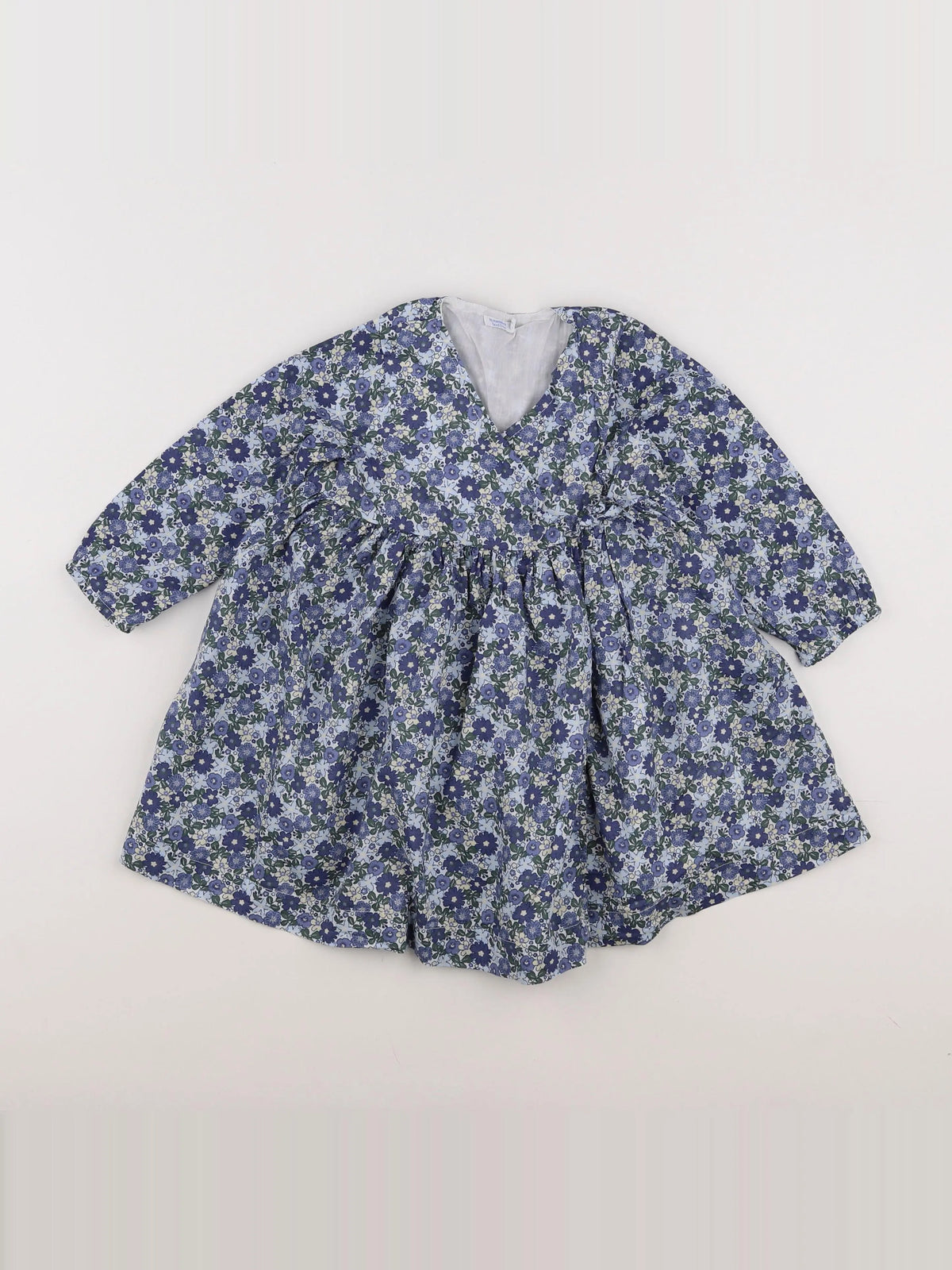 Boutchou - robe blanc, bleu - 2 ans