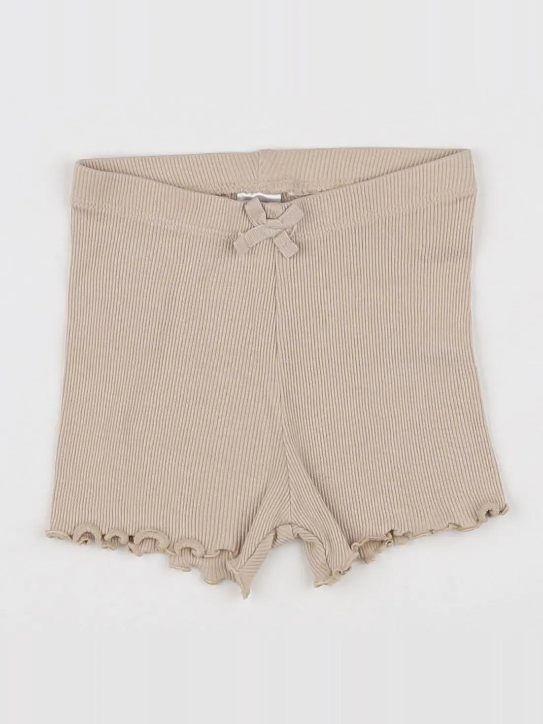 H&M - short beige - 9/12 mois