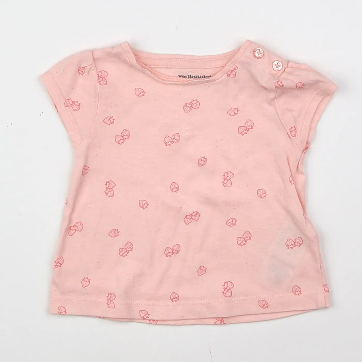 Vertbaudet - tee-shirt rose - 3 mois