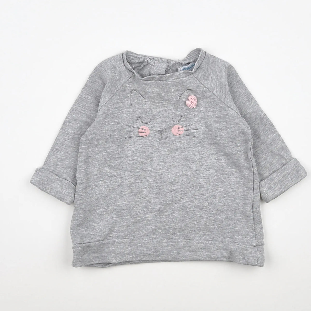 Vertbaudet - sweat gris - 12 mois