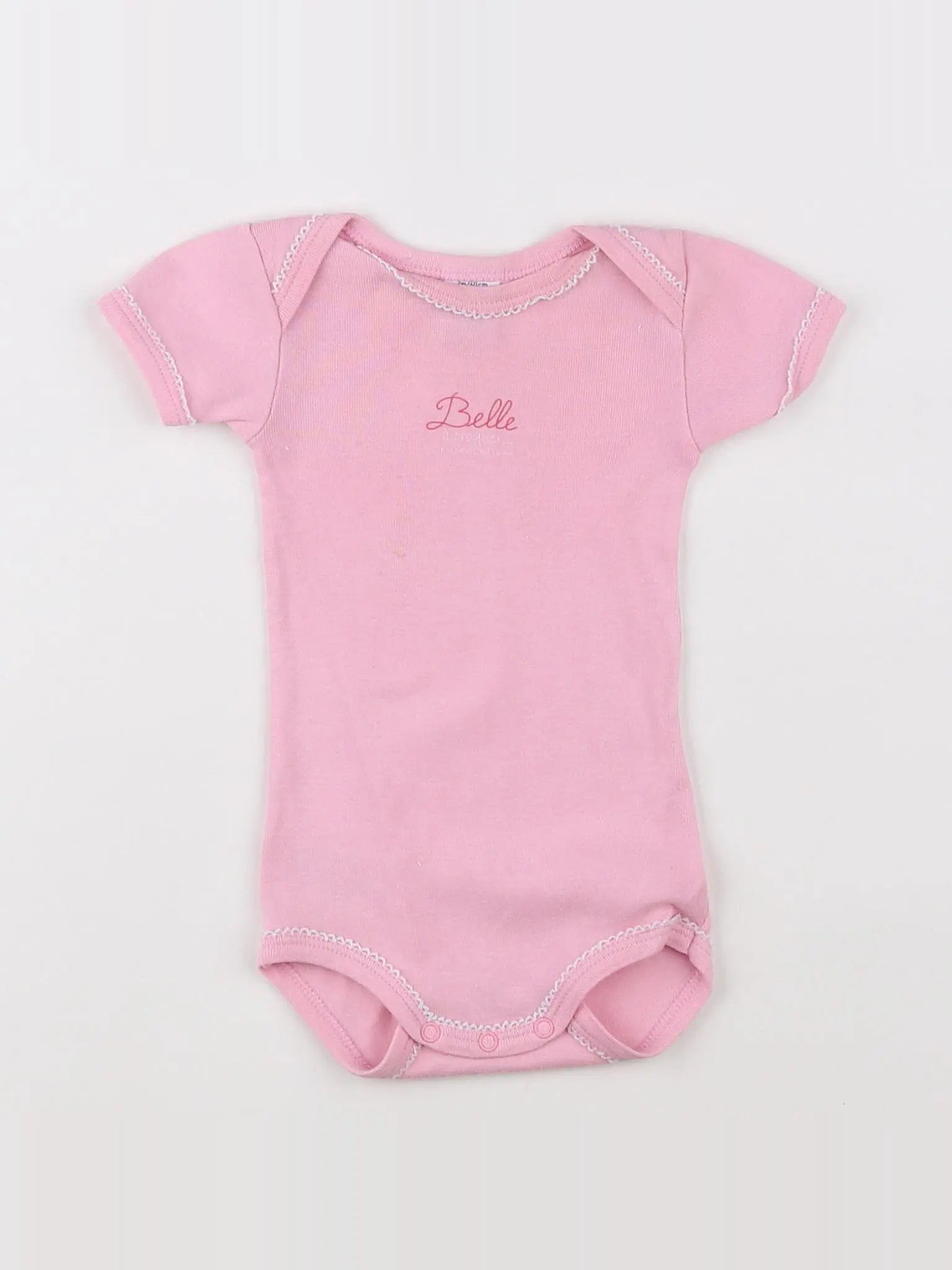 Petit Bateau - body rose - 3 mois