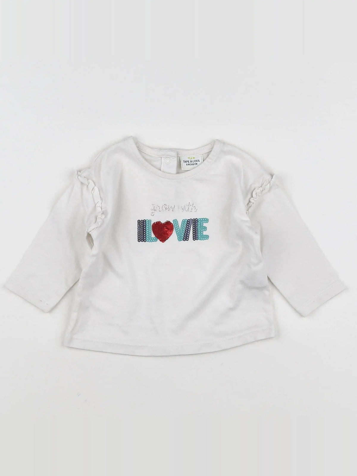 Tape à l'oeil - tee-shirt blanc - 6 mois