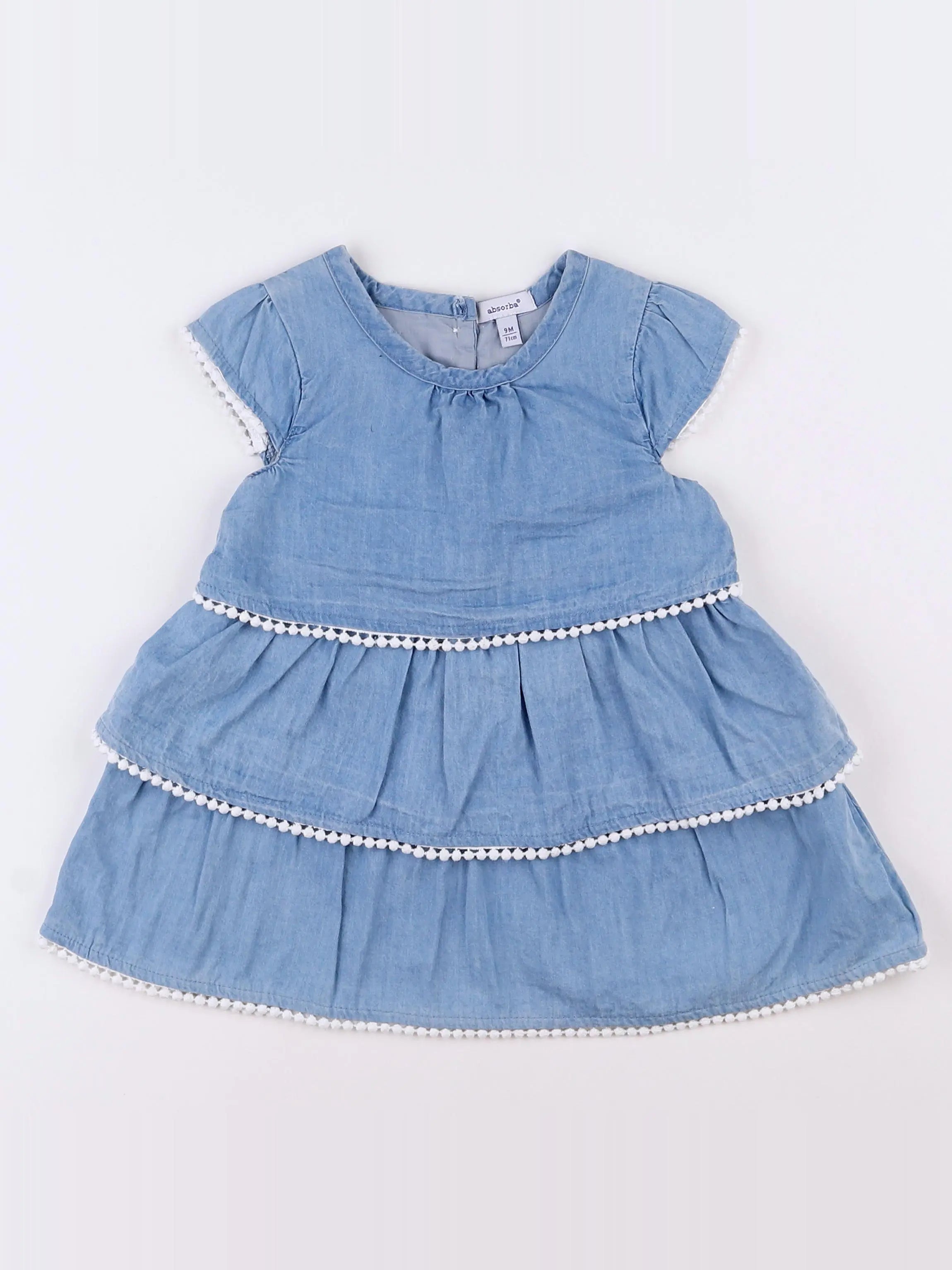 Absorba - robe bleu - 9 mois