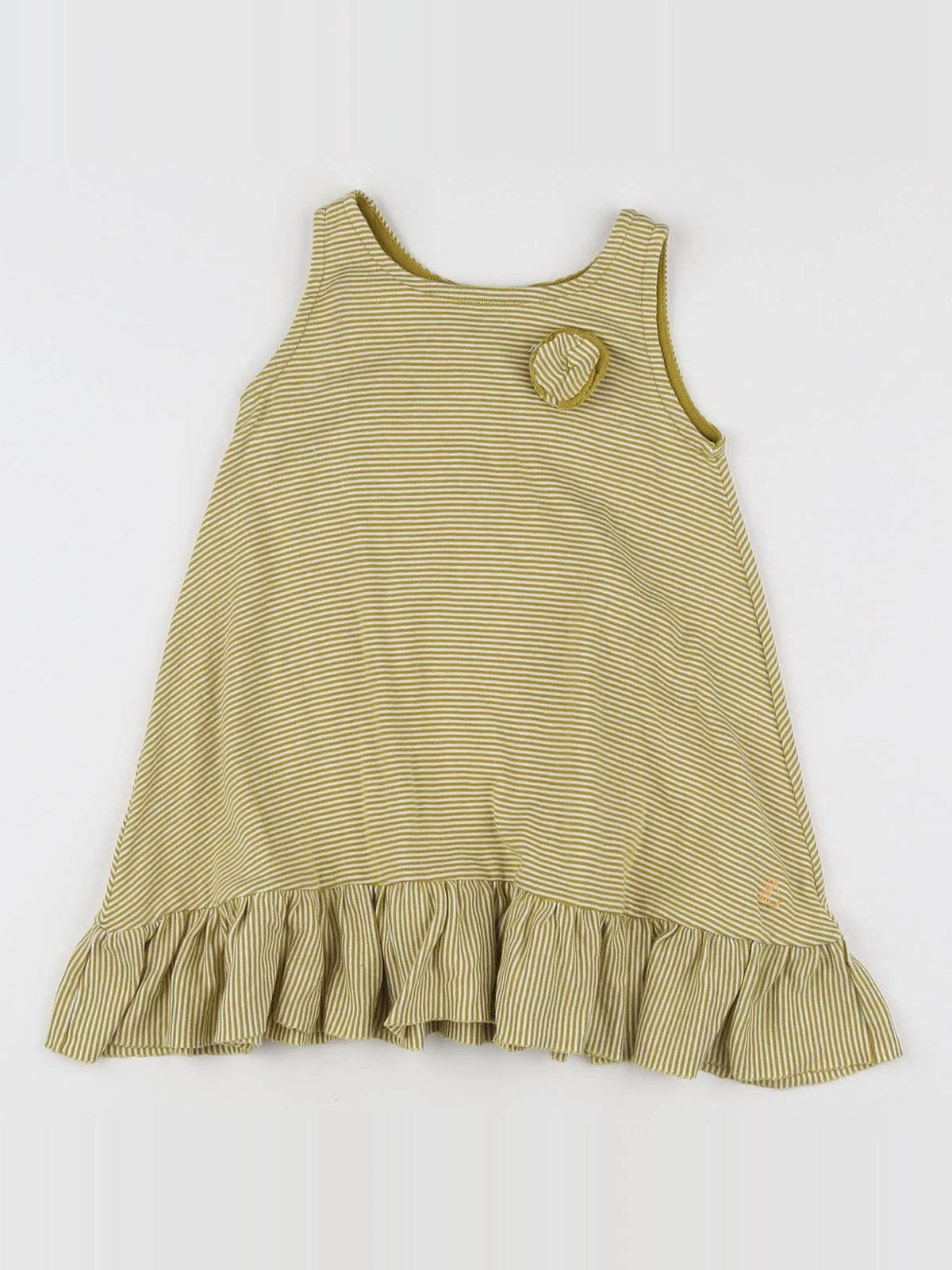 Petit Bateau - robe blanc, jaune - 18 mois