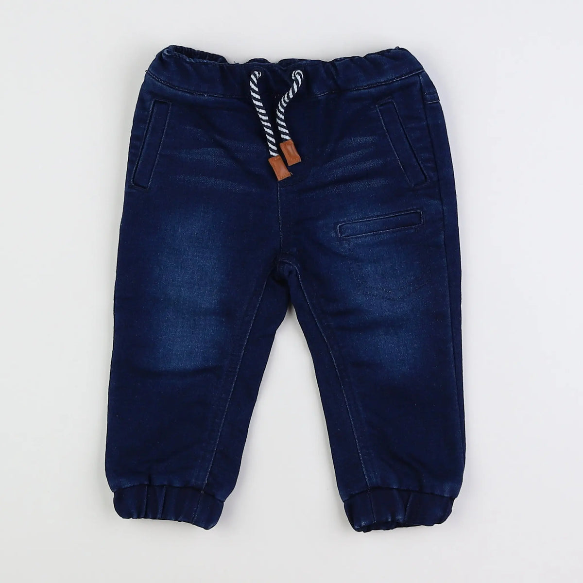 Vertbaudet - pantalon bleu - 12 mois