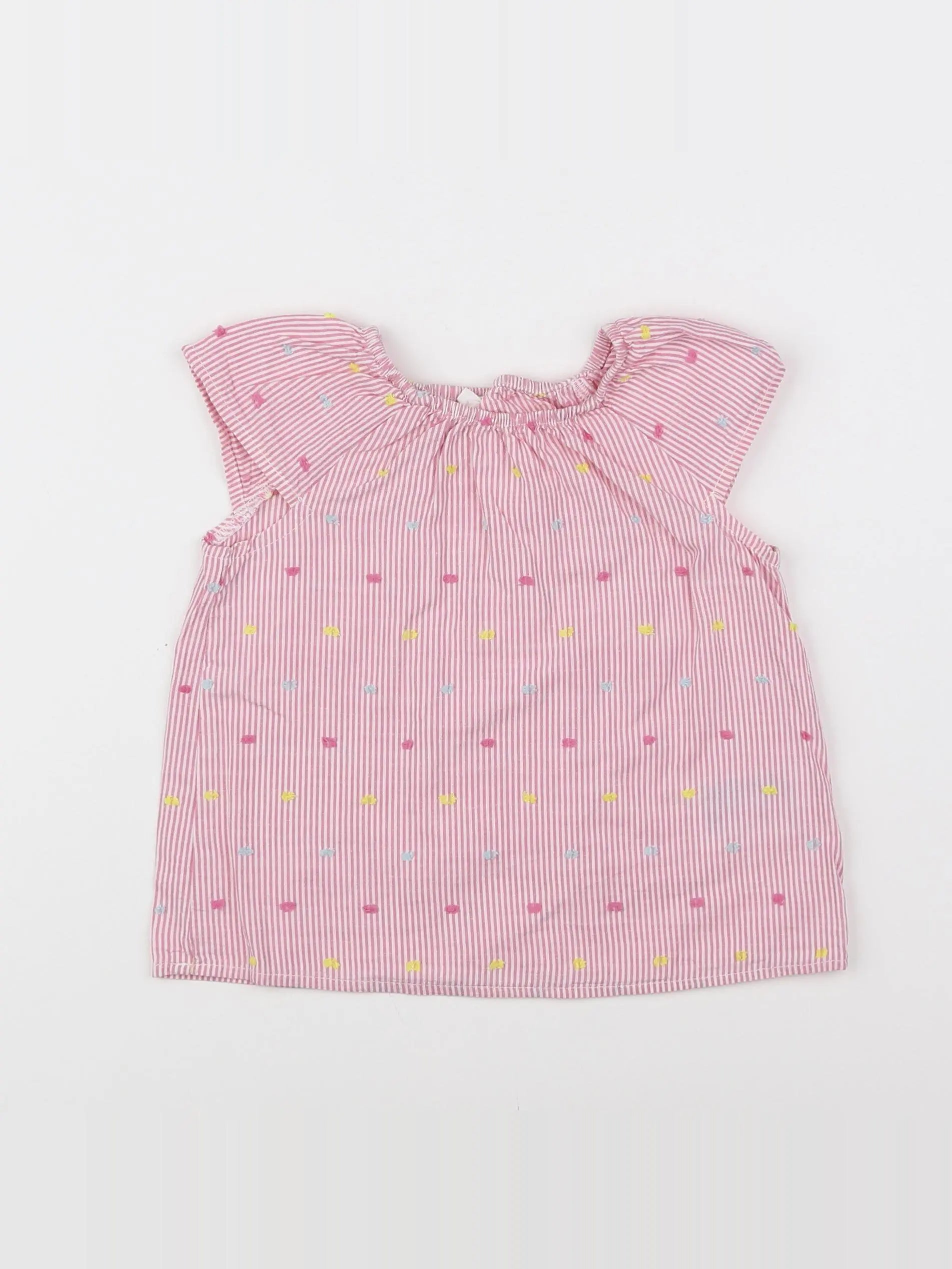 H&M - blouse rose - 9/12 mois
