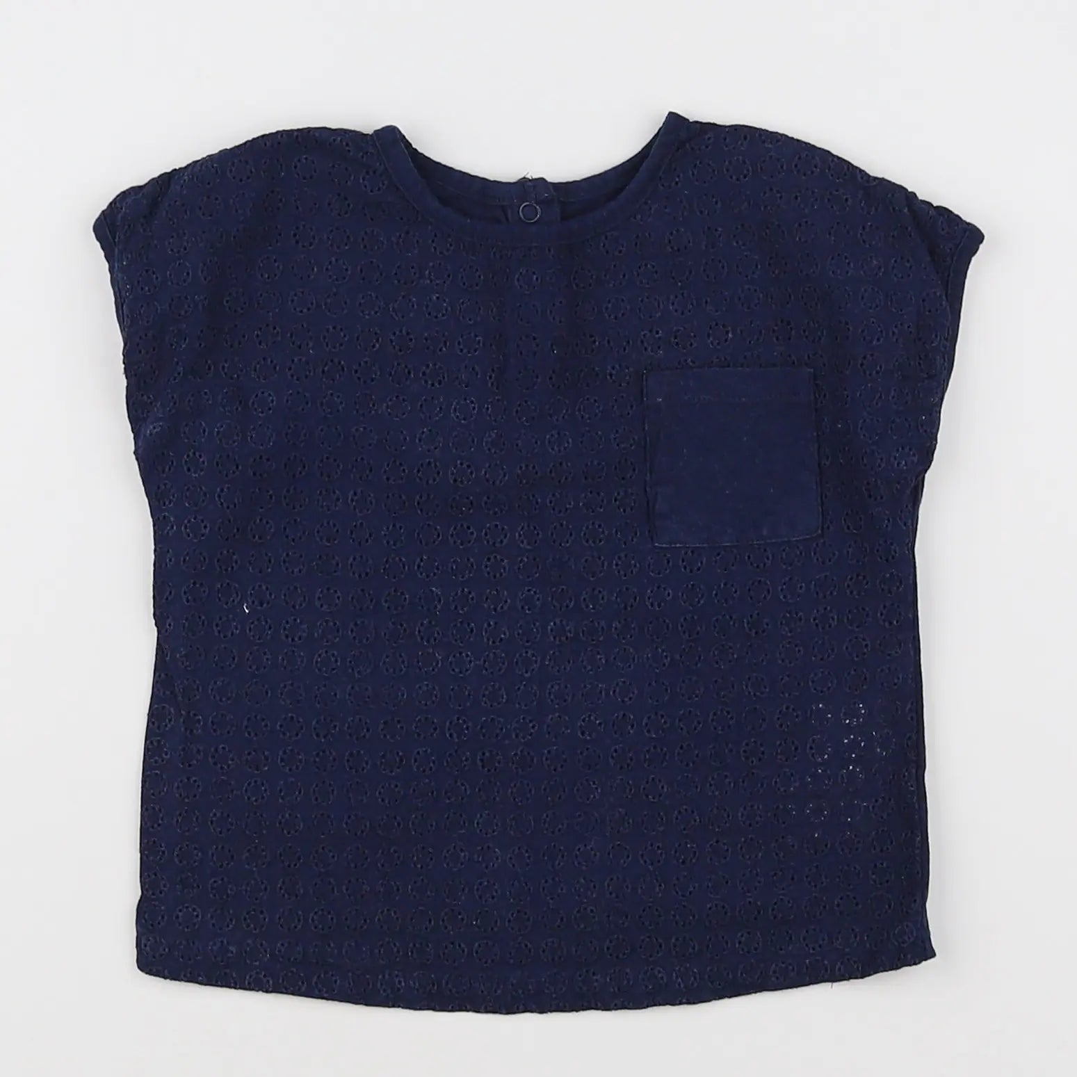 Vertbaudet - tee-shirt bleu - 12 mois