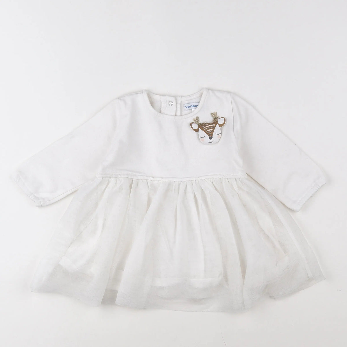 Vertbaudet - robe blanc - 12 mois