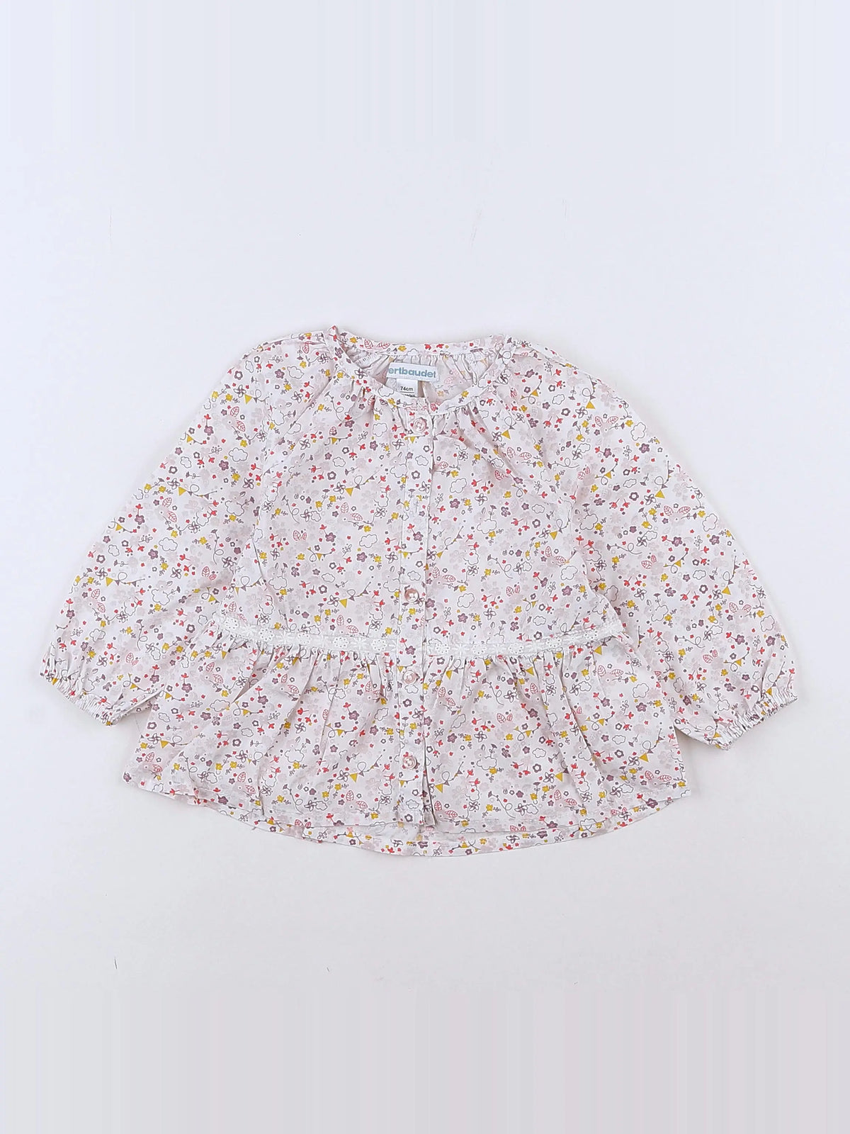 Vertbaudet - blouse blanc - 12 mois