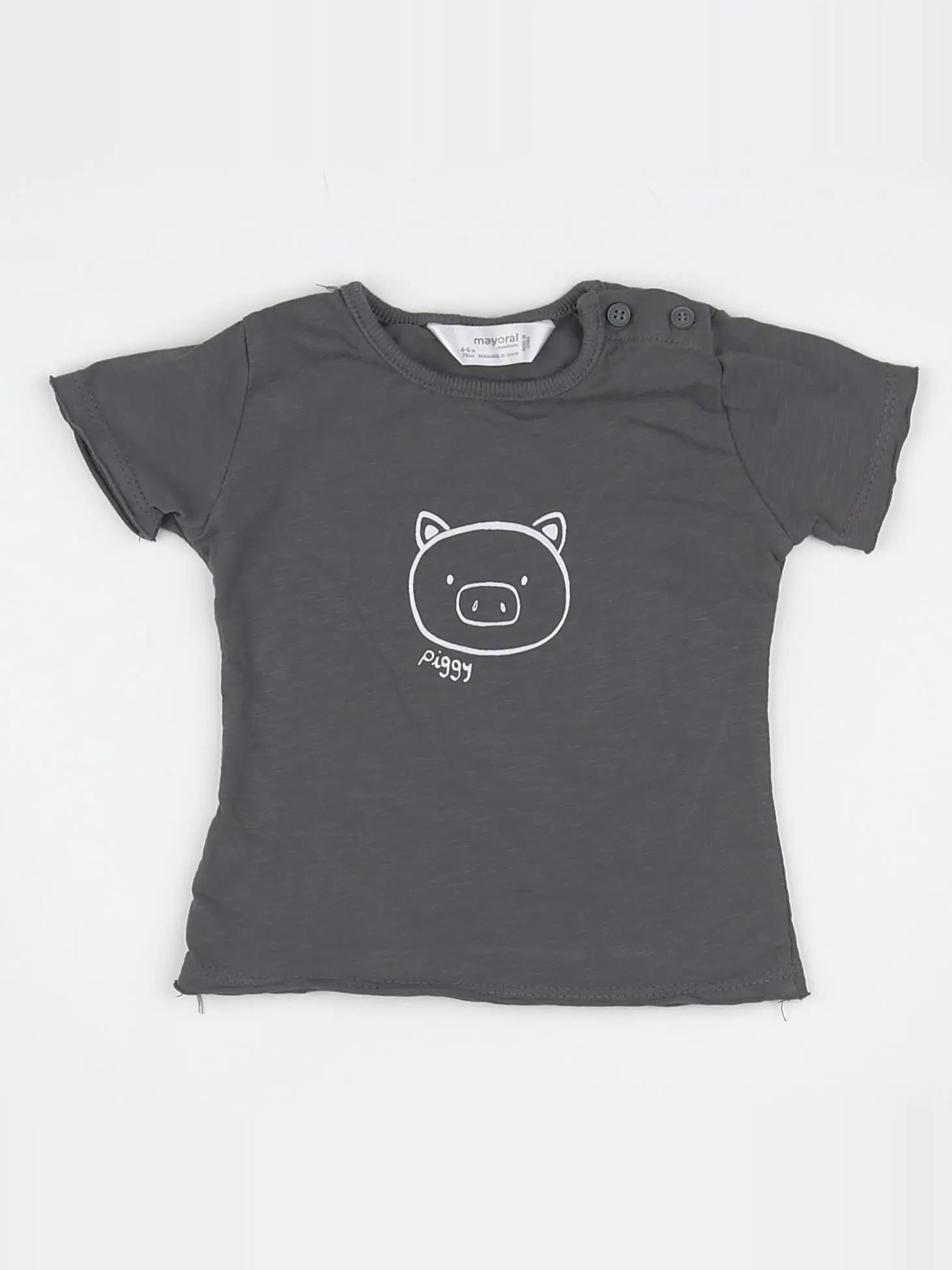 Mayoral - tee-shirt taupe - 3/6 mois