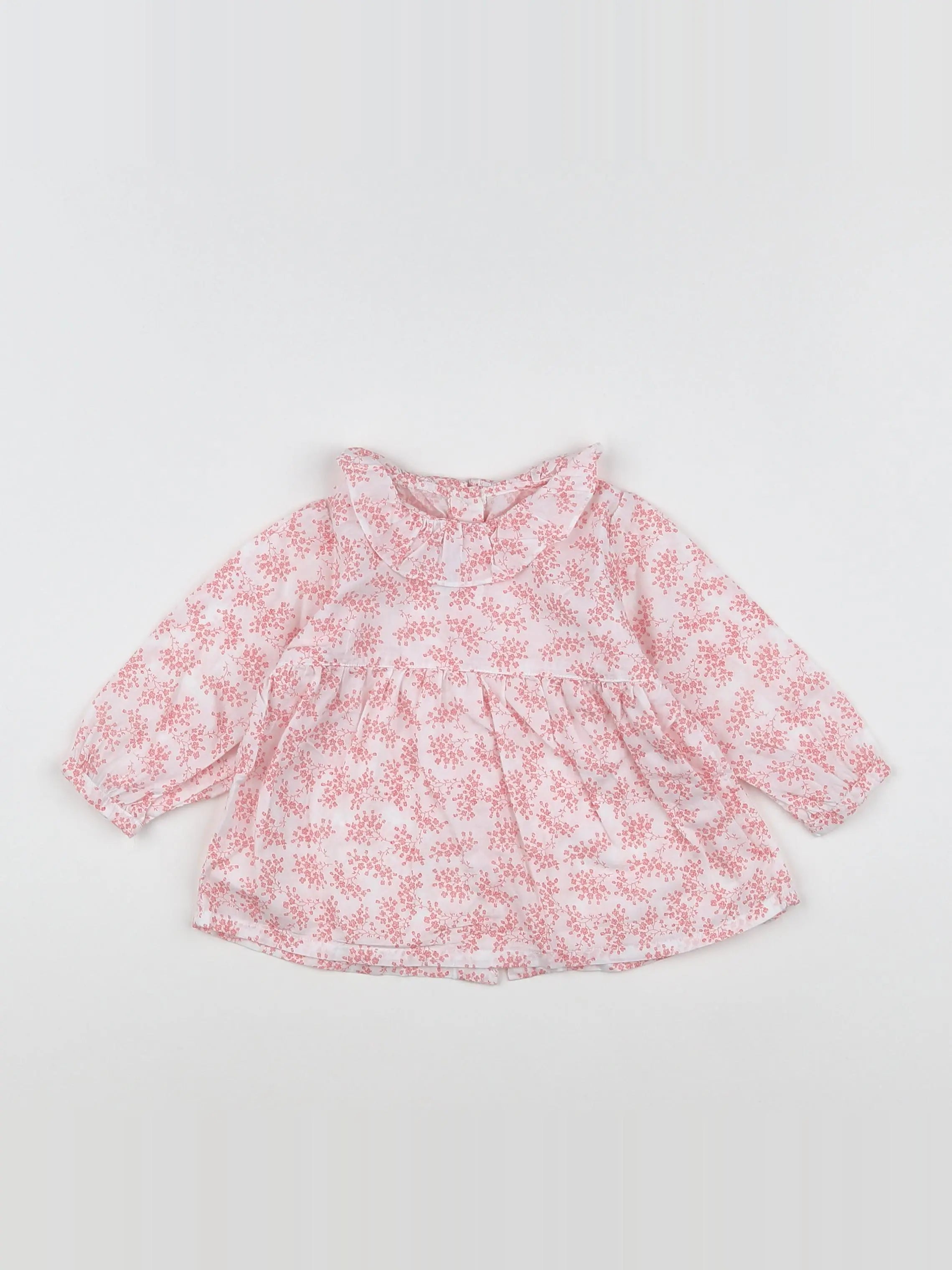 Les Lutins Paris - blouse blanc, rose - 9 mois