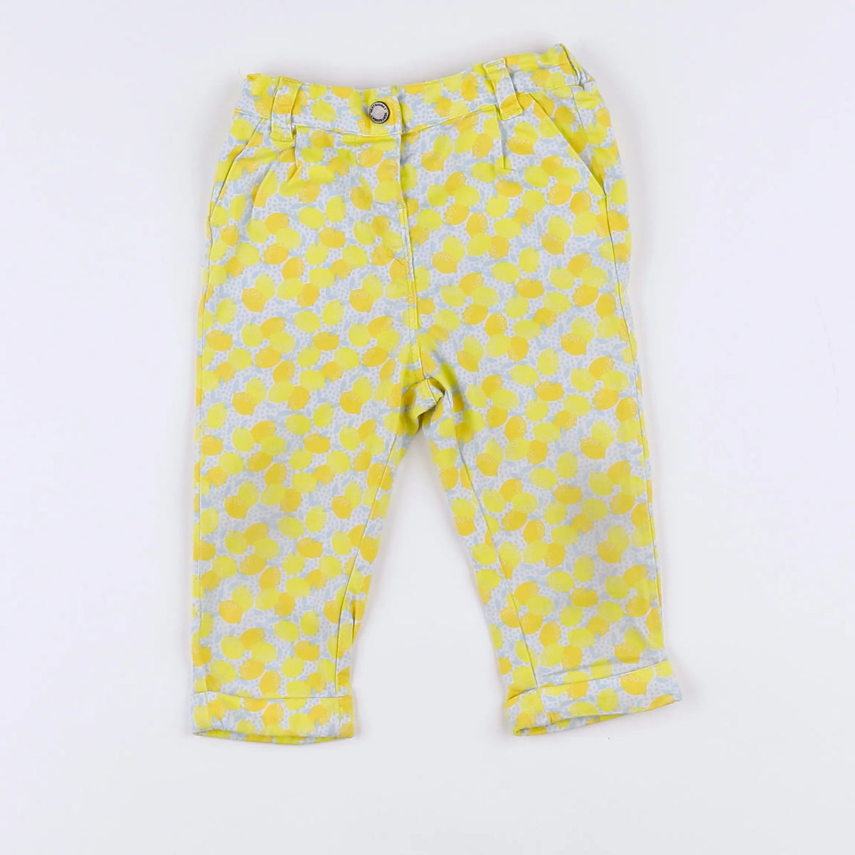 Vertbaudet - pantalon jaune - 12 mois