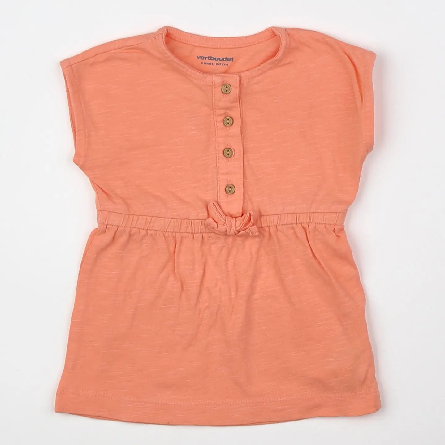 Vertbaudet - robe orange - 3 mois