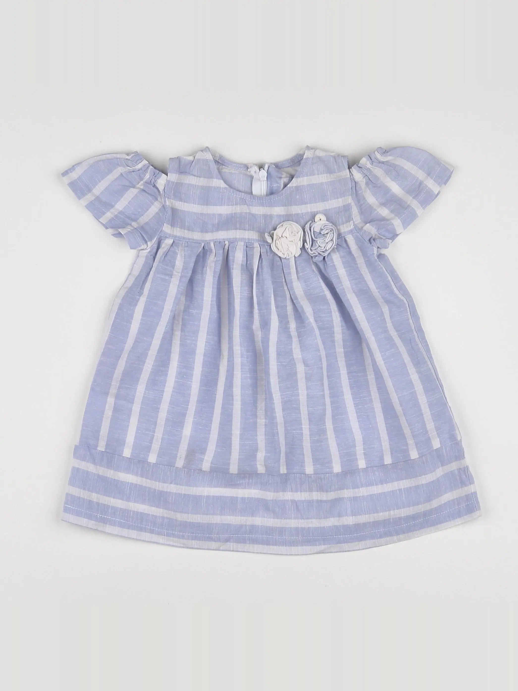 Mayoral - robe bleu, blanc - 12 mois