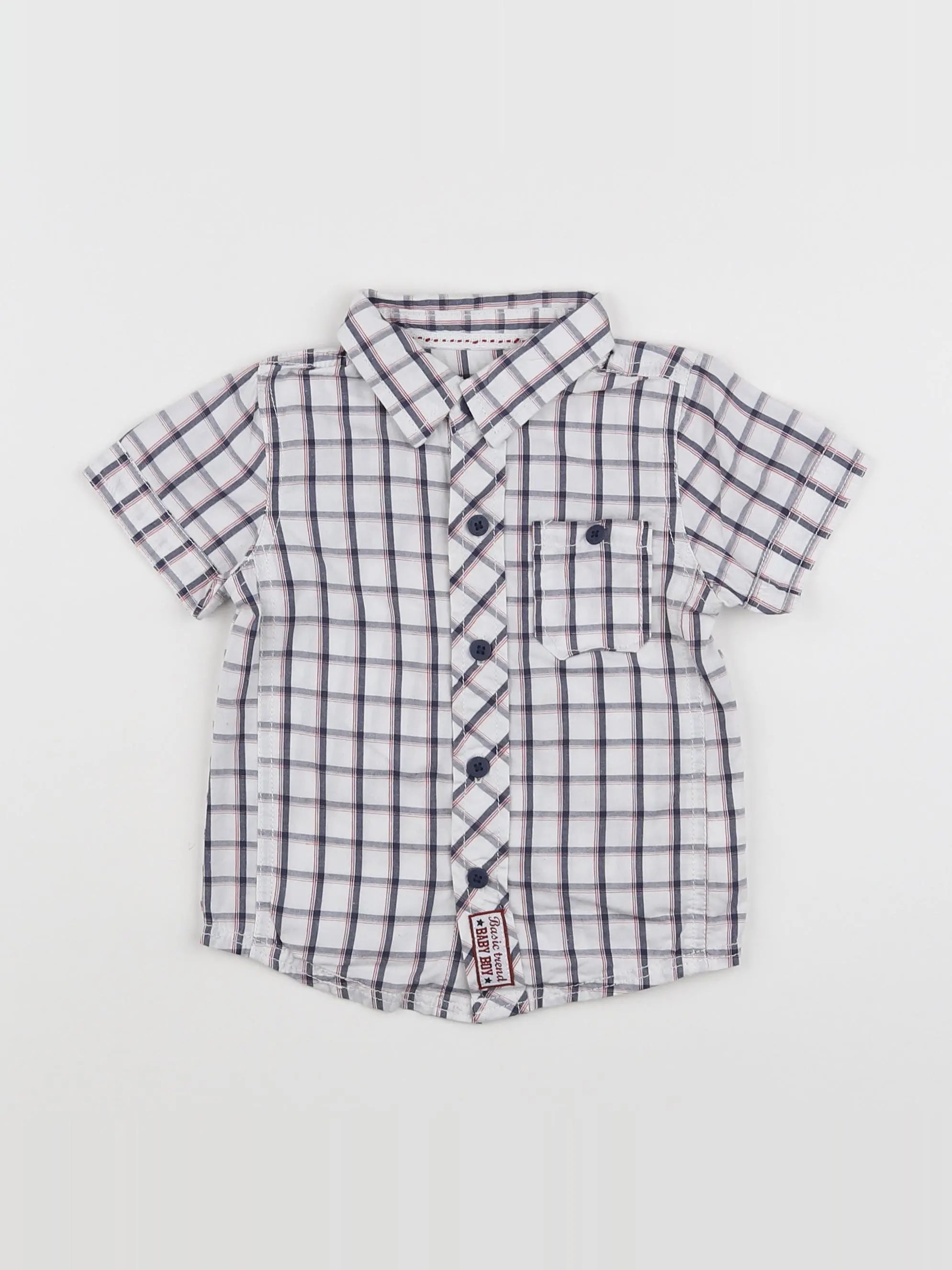 Tape à l'oeil - chemise blanc, bleu - 18 mois