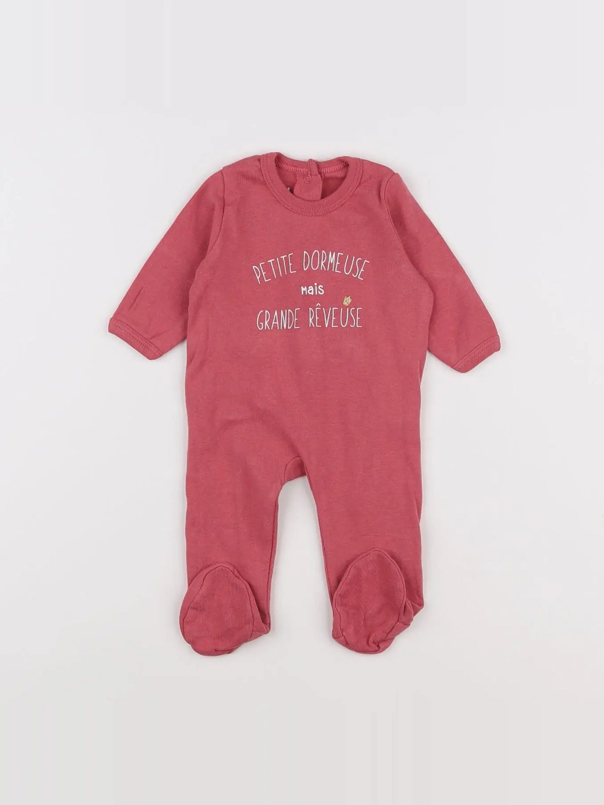 Vertbaudet - pyjama coton rose - 3 mois