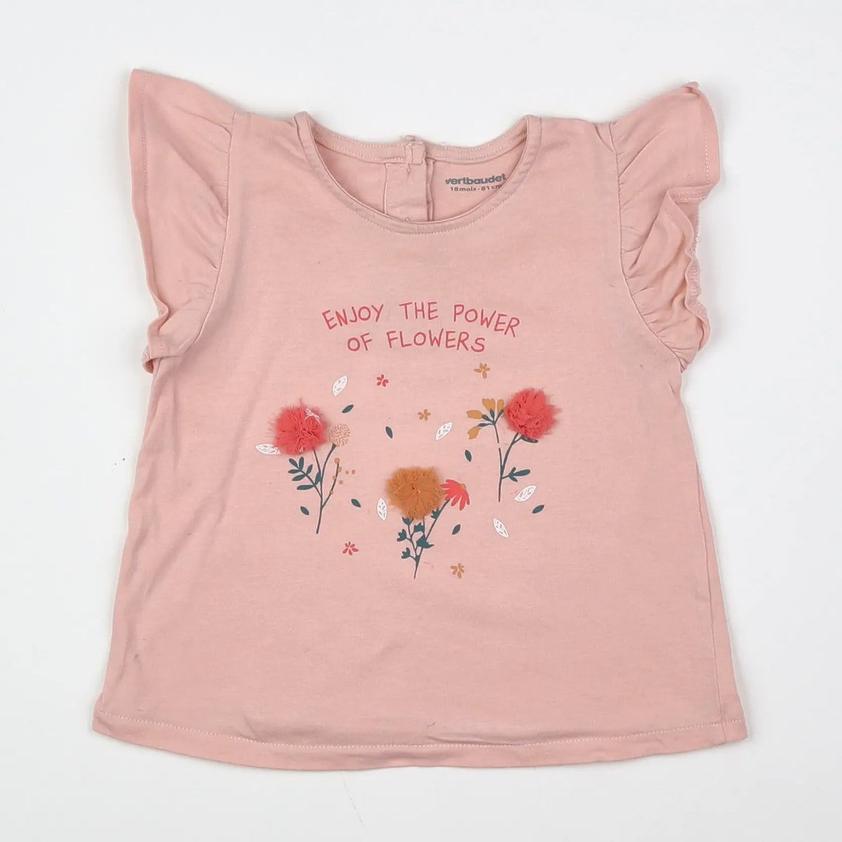 Vertbaudet - tee-shirt rose - 18 mois