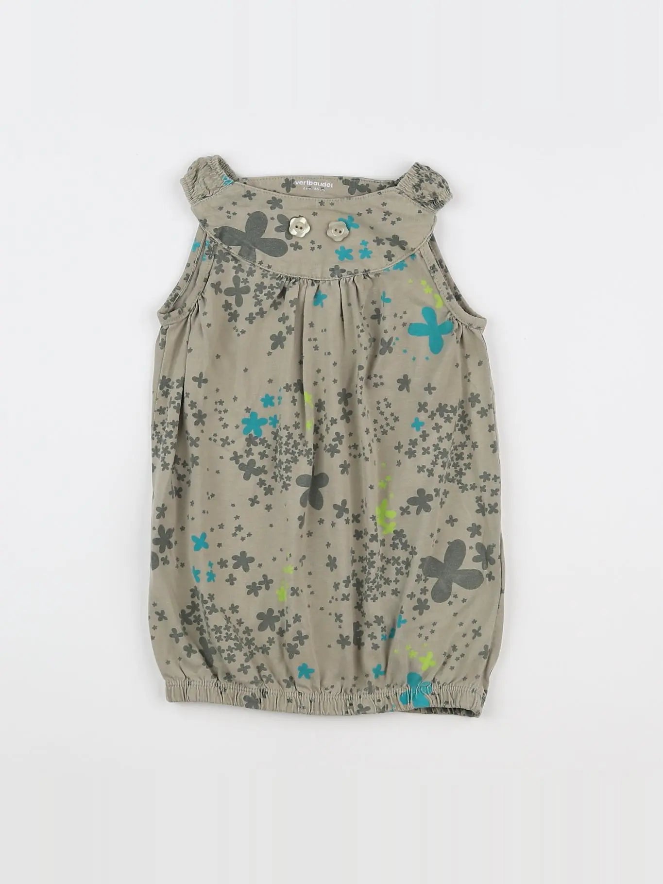 Vertbaudet - robe vert - 2 ans