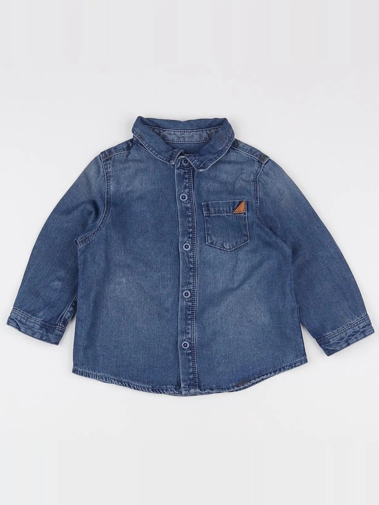 Zara - chemise bleu - 6/9 mois