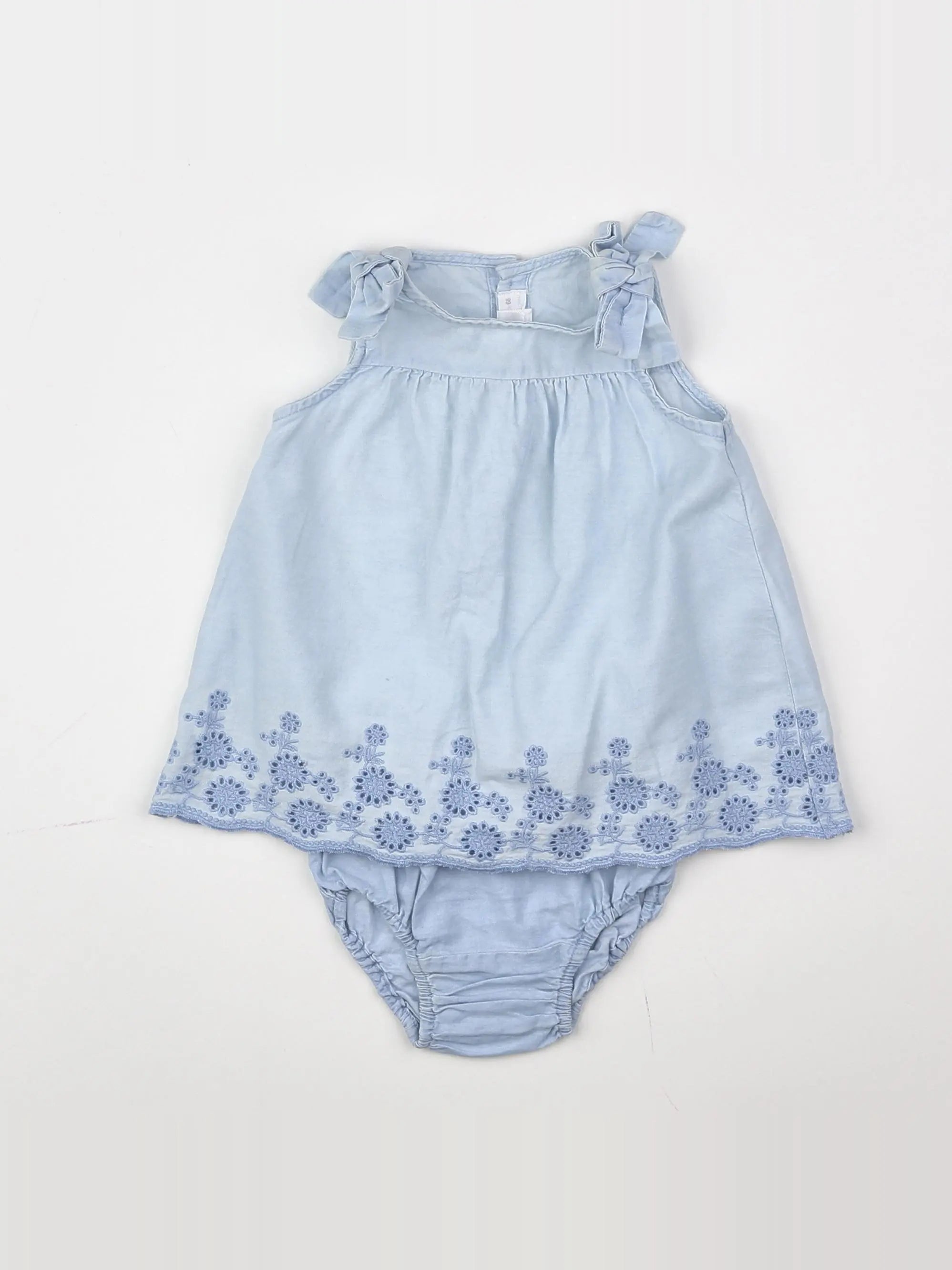 Zara - robe bleu - 3/6 mois