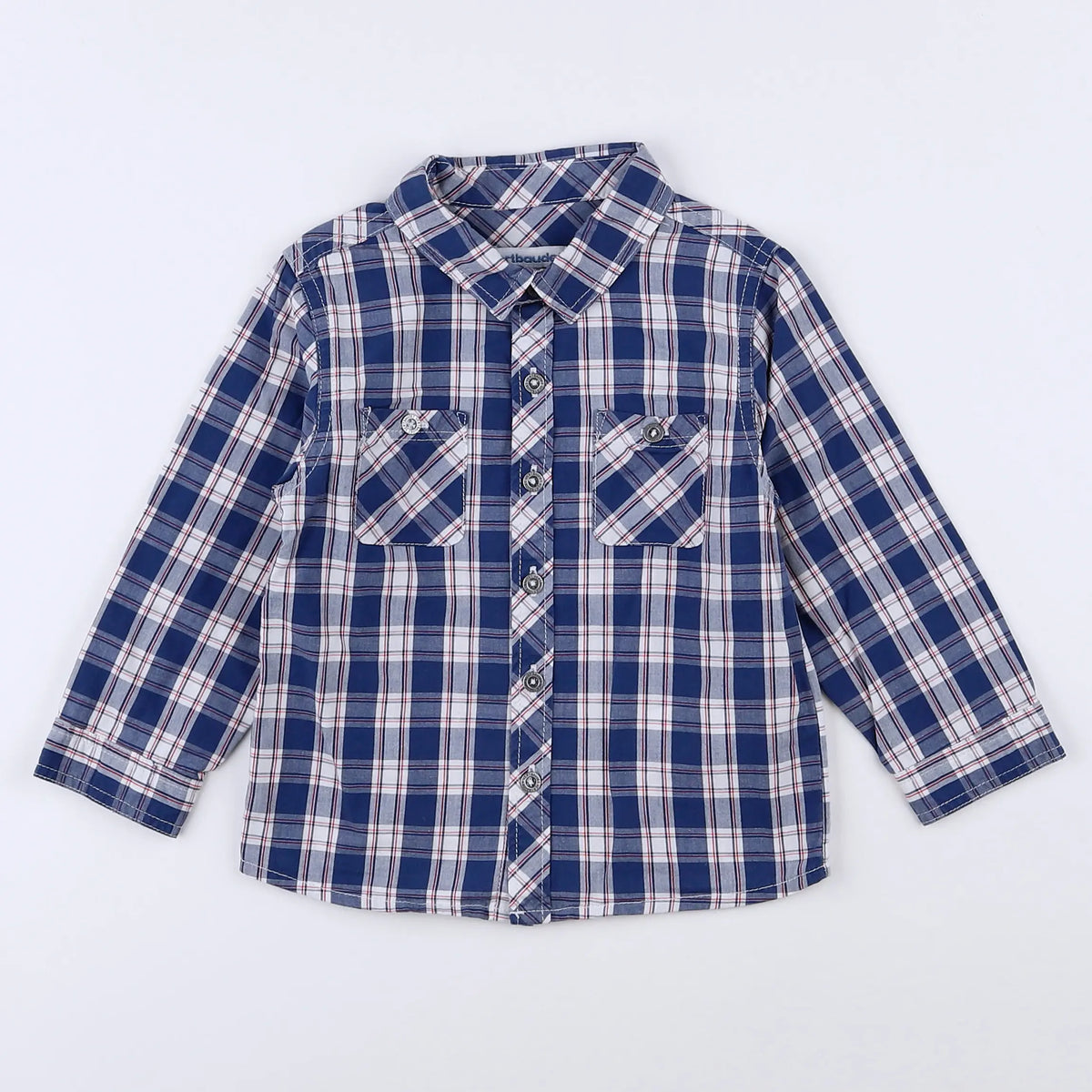 Vertbaudet - chemise bleu, blanc - 18 mois